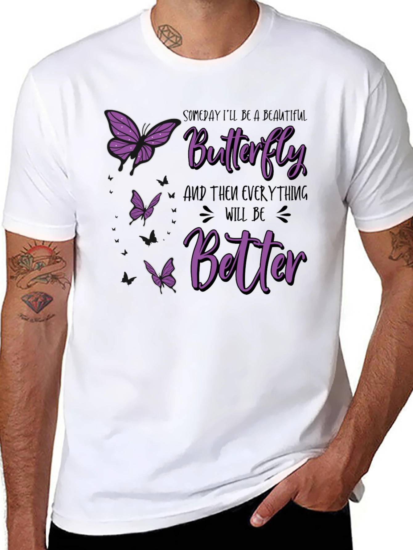 Butterfly Graphic Print T-Shirt - Unisex