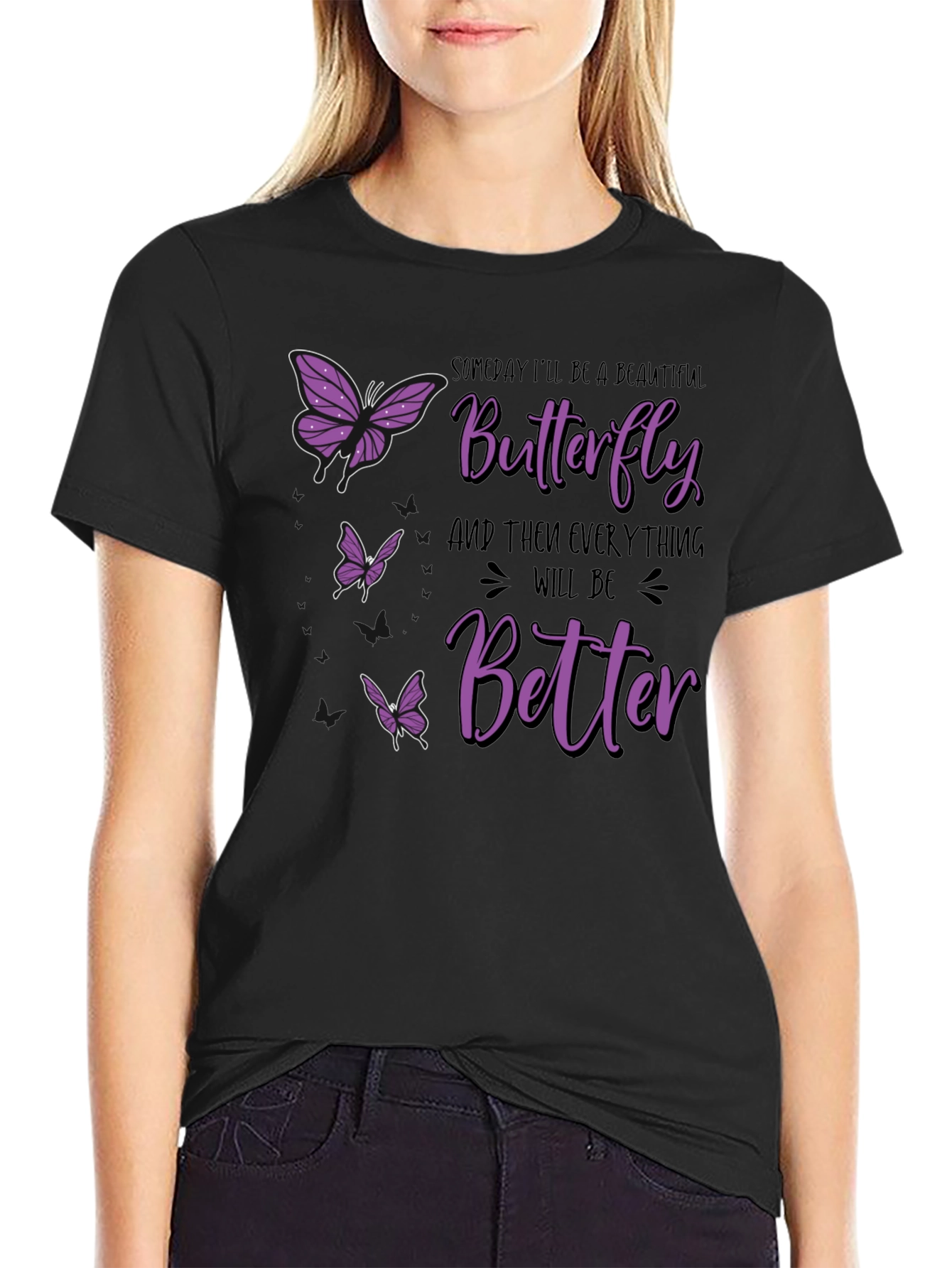 Butterfly Graphic Print T-Shirt - Unisex
