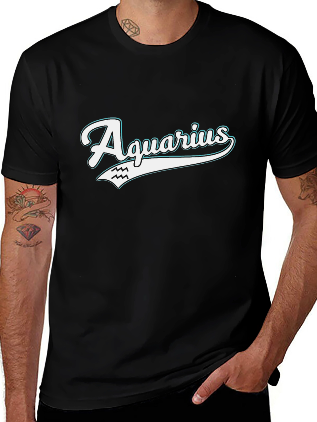 Aquarius Zodiac Sign Graphic Tee