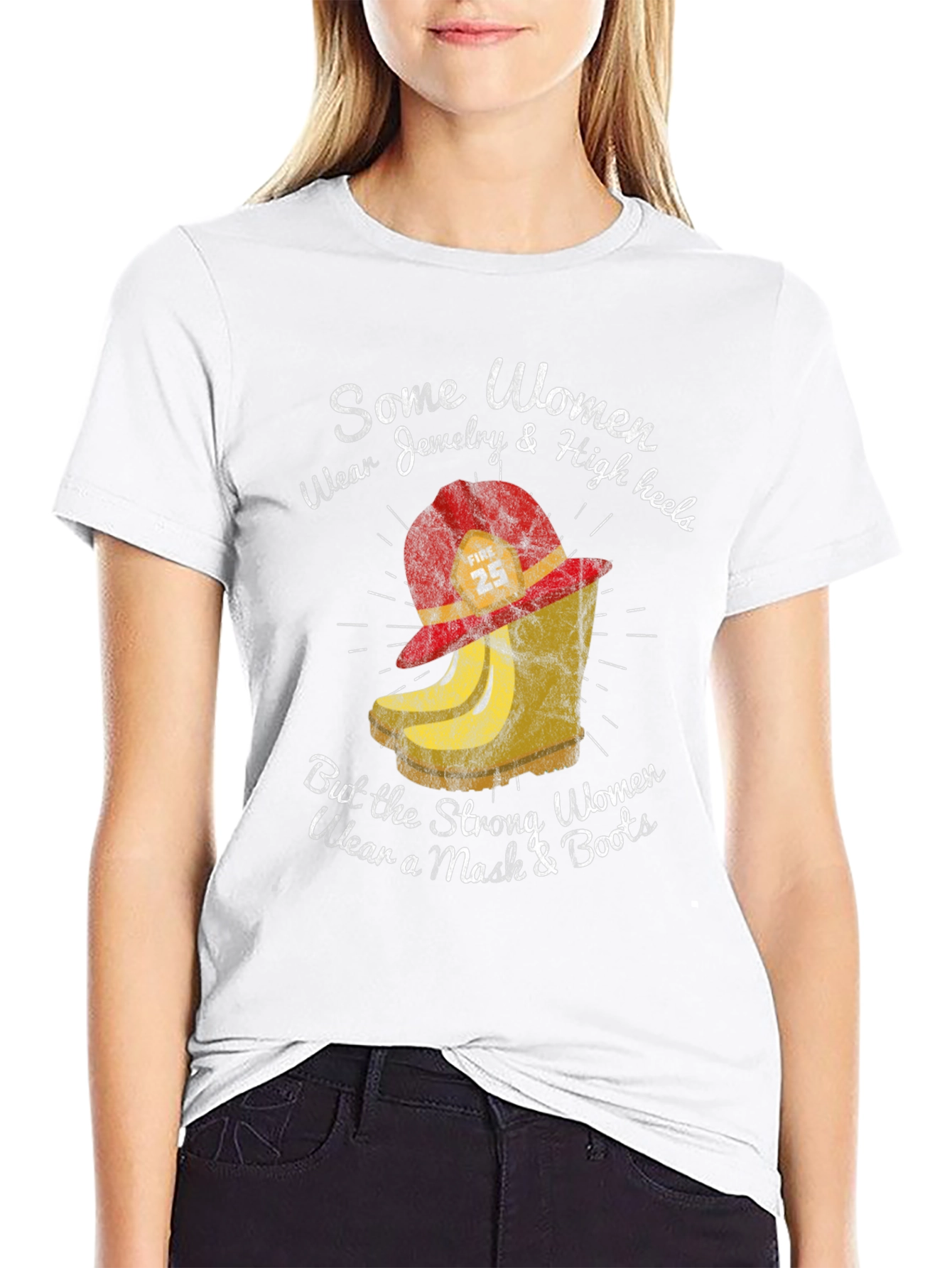 Strong Women Wear Mask & Boots T-Shirt