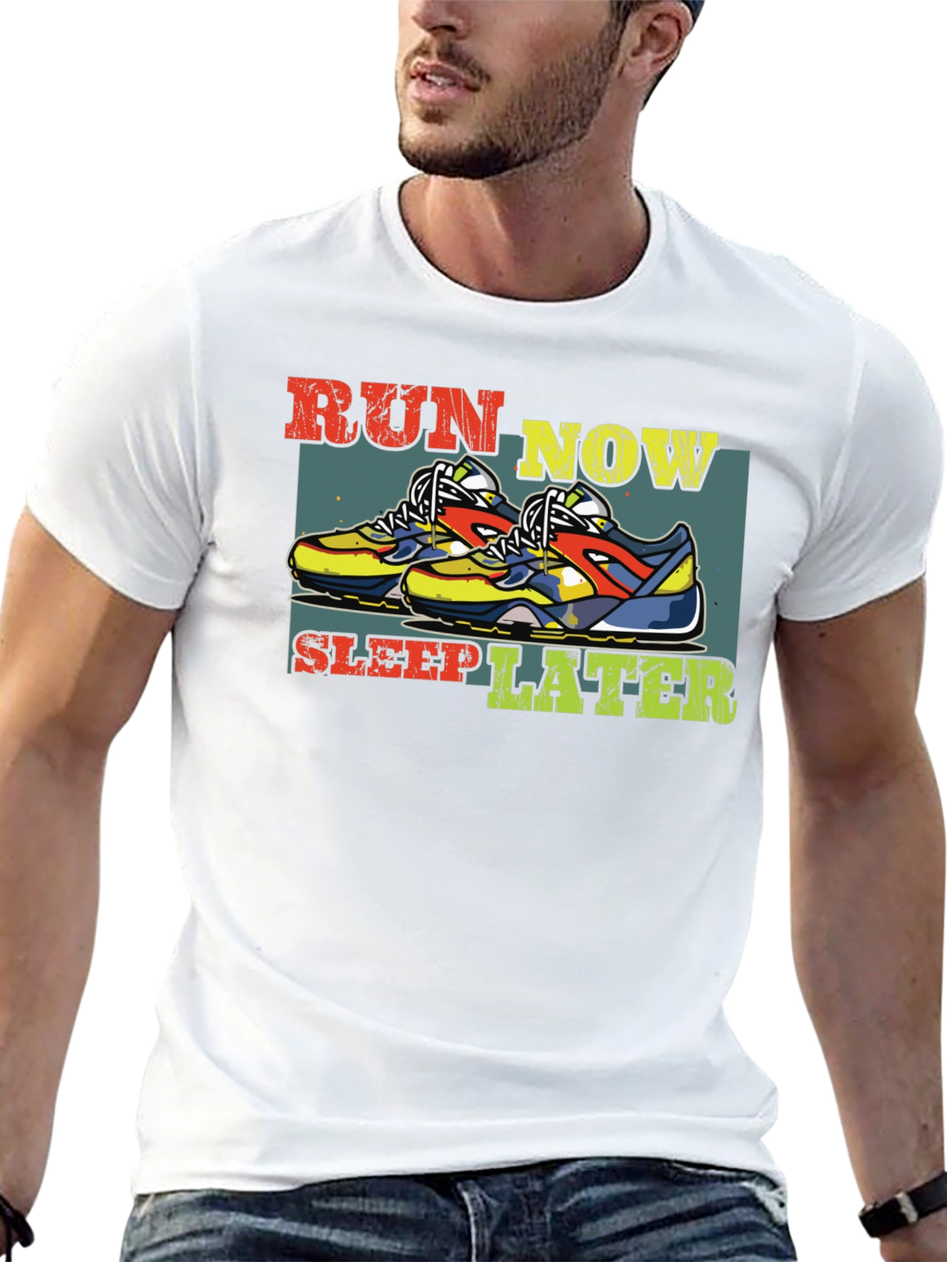 Run Now Sleep Later Graphic Tee