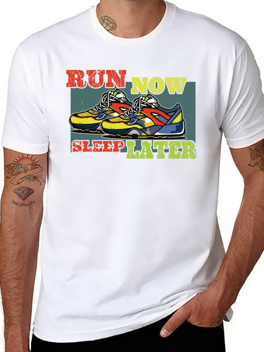 Run Now Sleep Later Graphic Tee