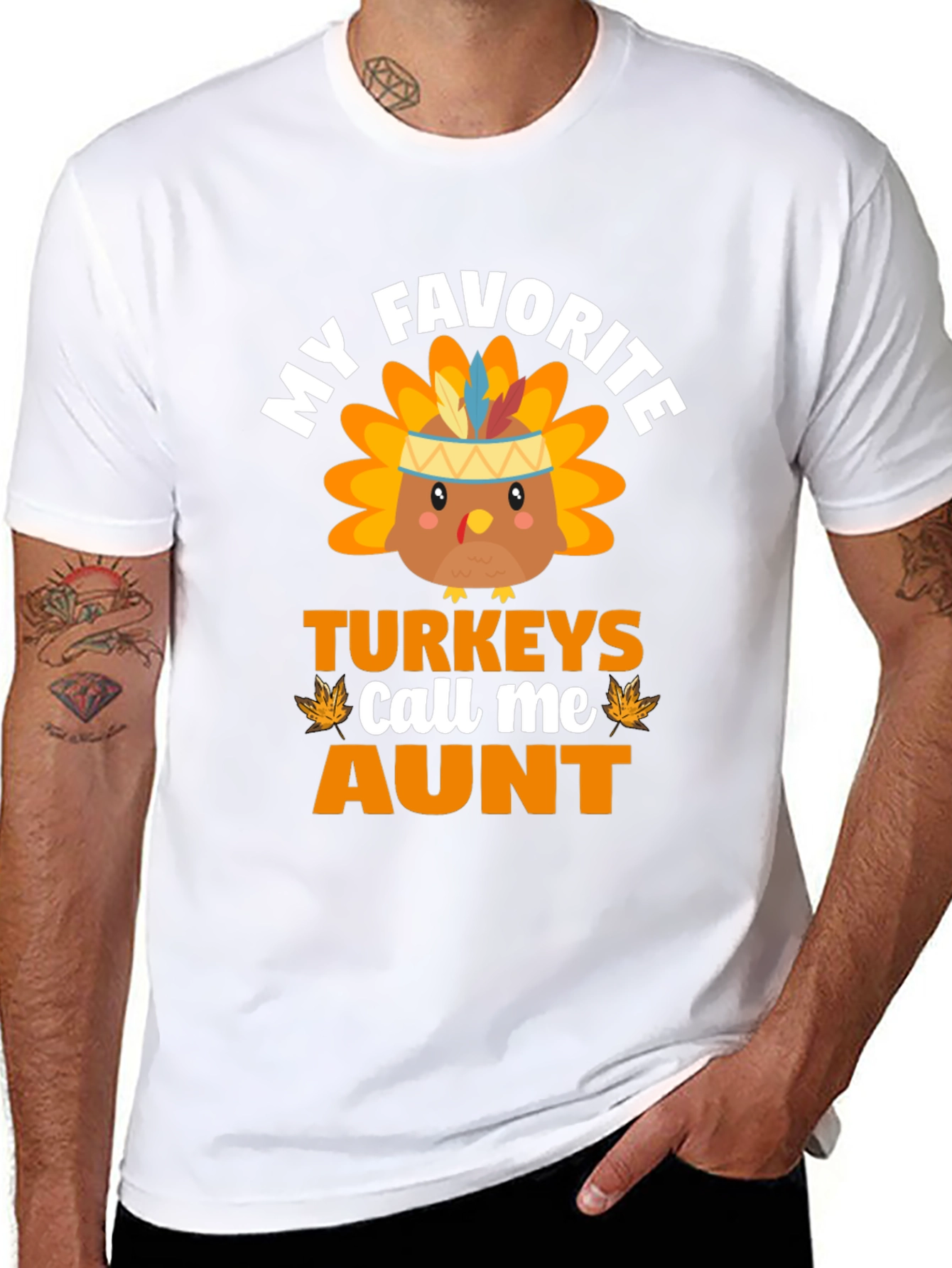 My Favorite Turkeys Call Me Aunt Thanksgiving T-Shirt