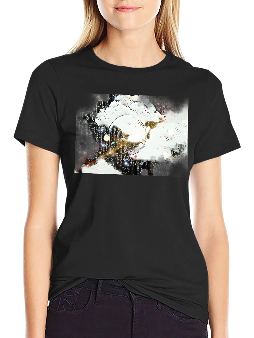 Abstract Art Black T-Shirt
