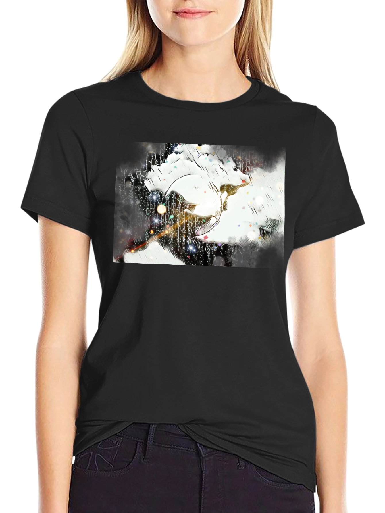 Abstract Art Black T-Shirt