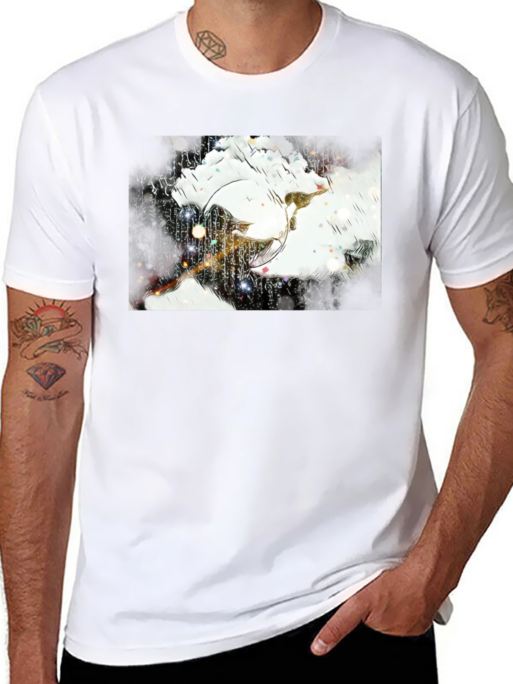 Abstract Art Black T-Shirt