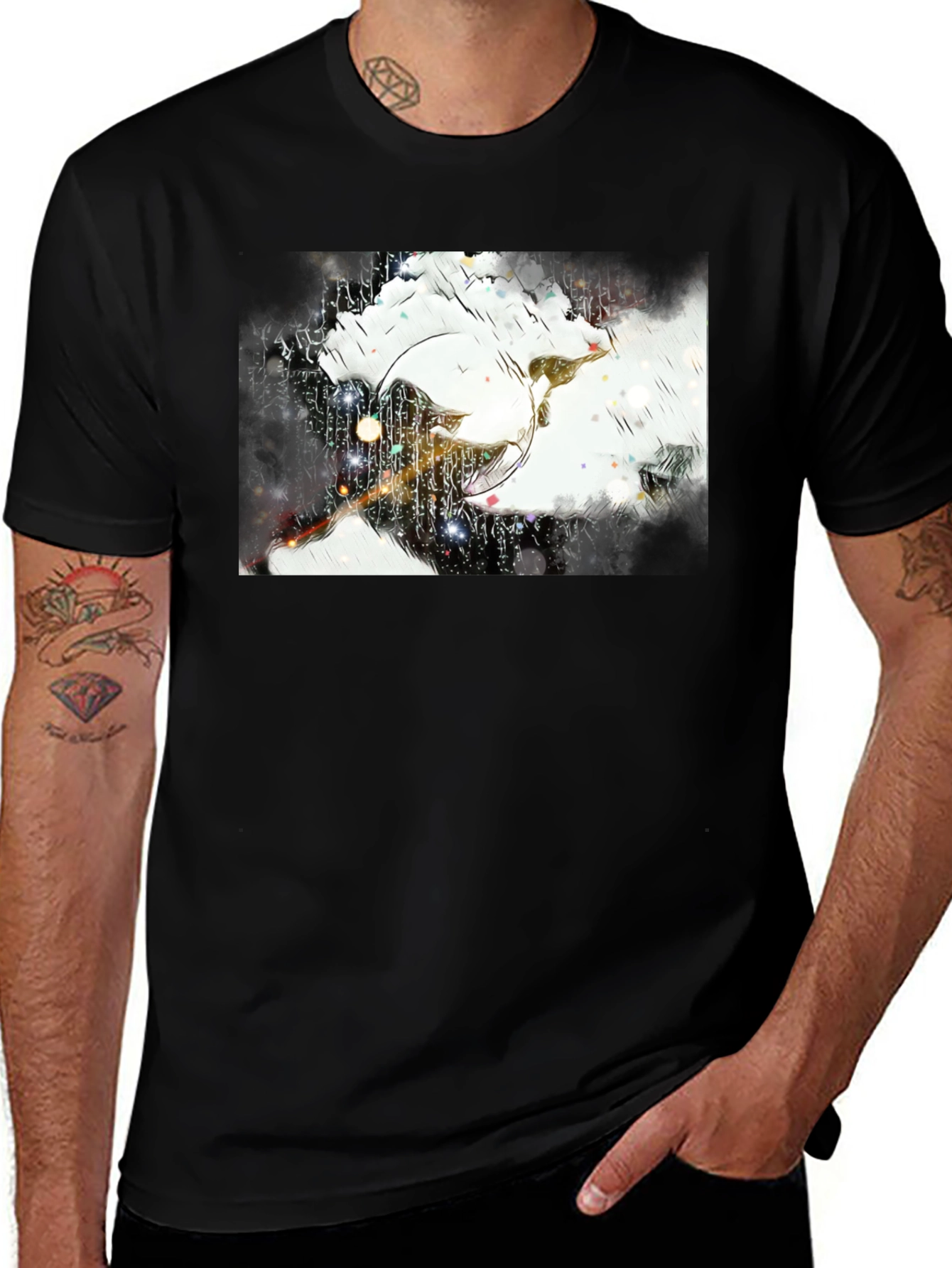 Abstract Art Black T-Shirt