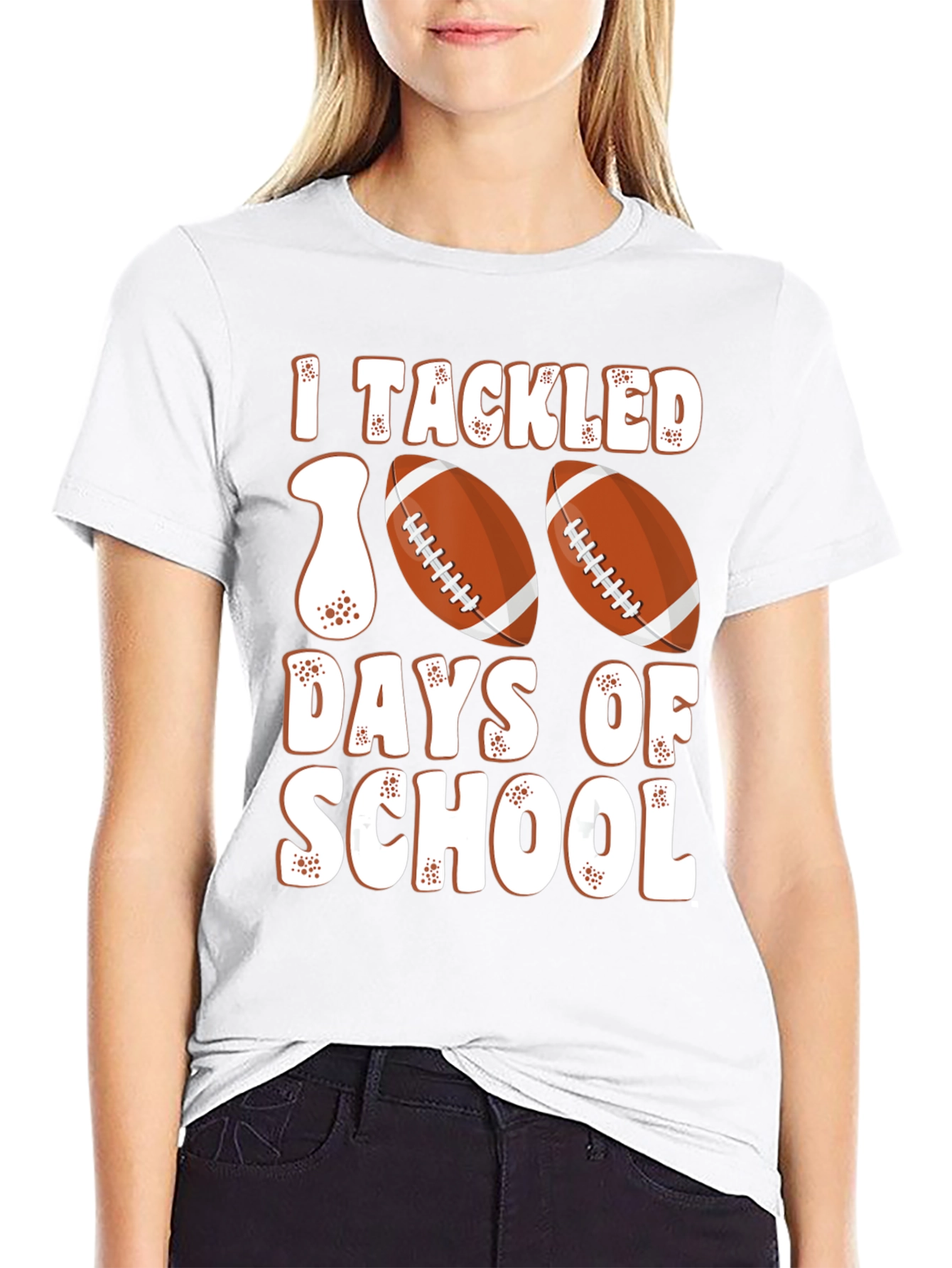 I Tackled 100 Days of School Football T-Shirt