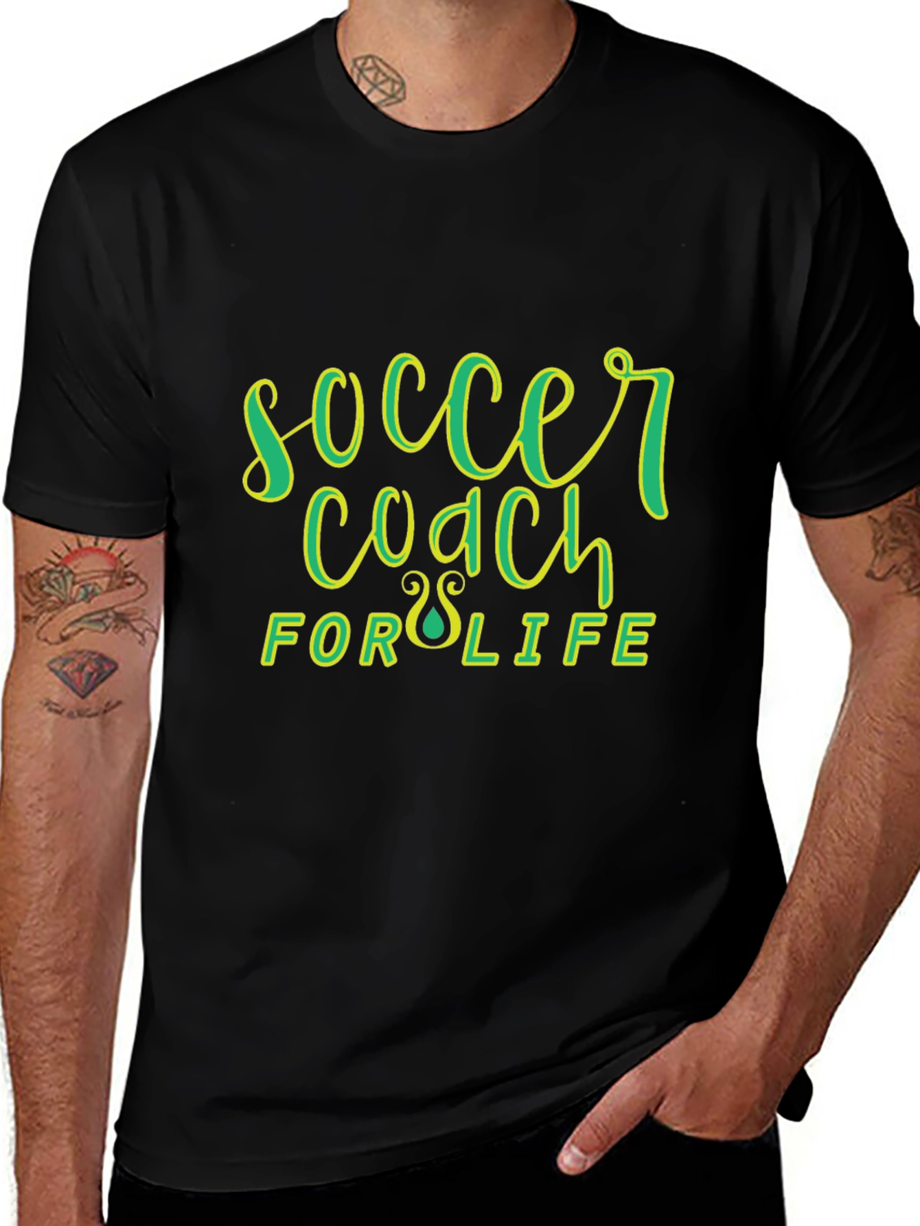 Soccer Coach for Life Black T-Shirt