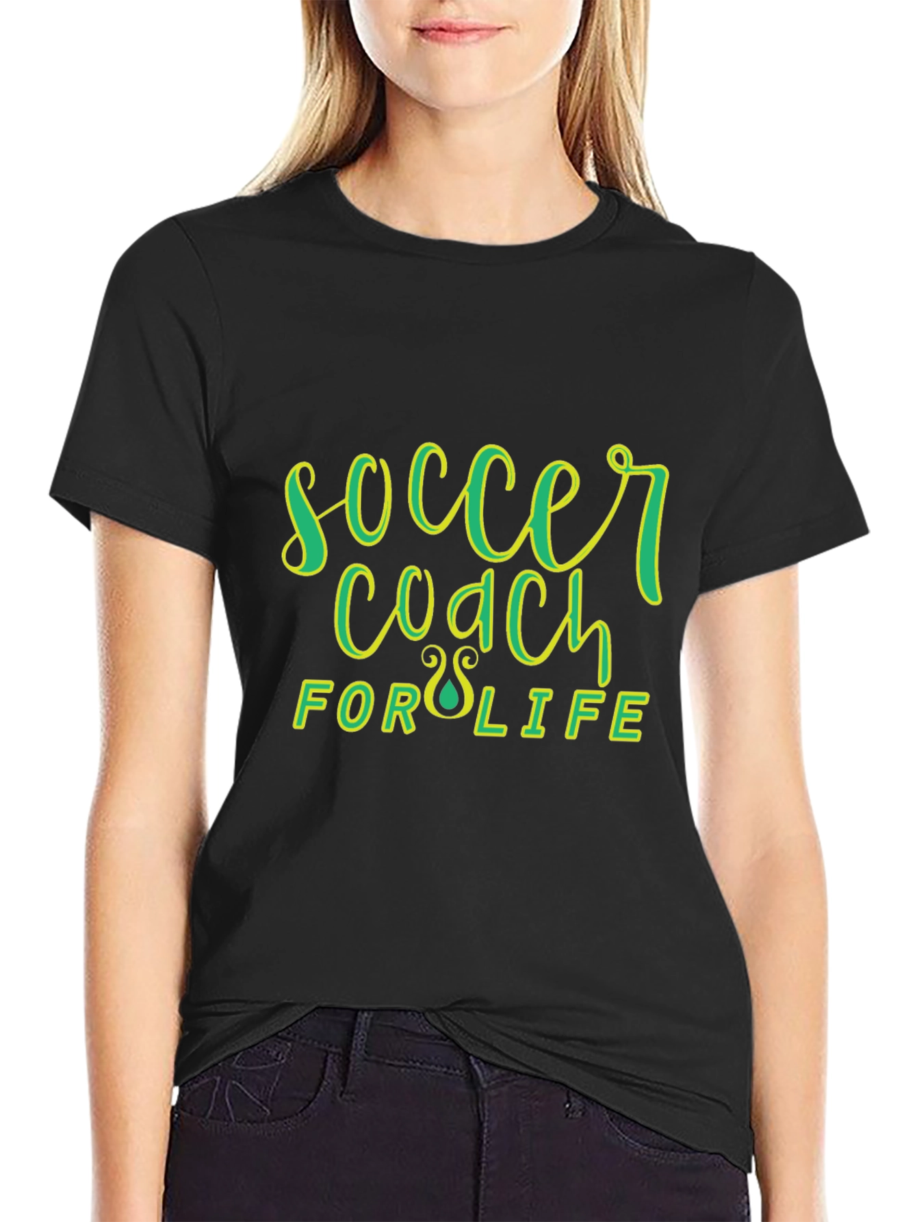 Soccer Coach for Life Black T-Shirt
