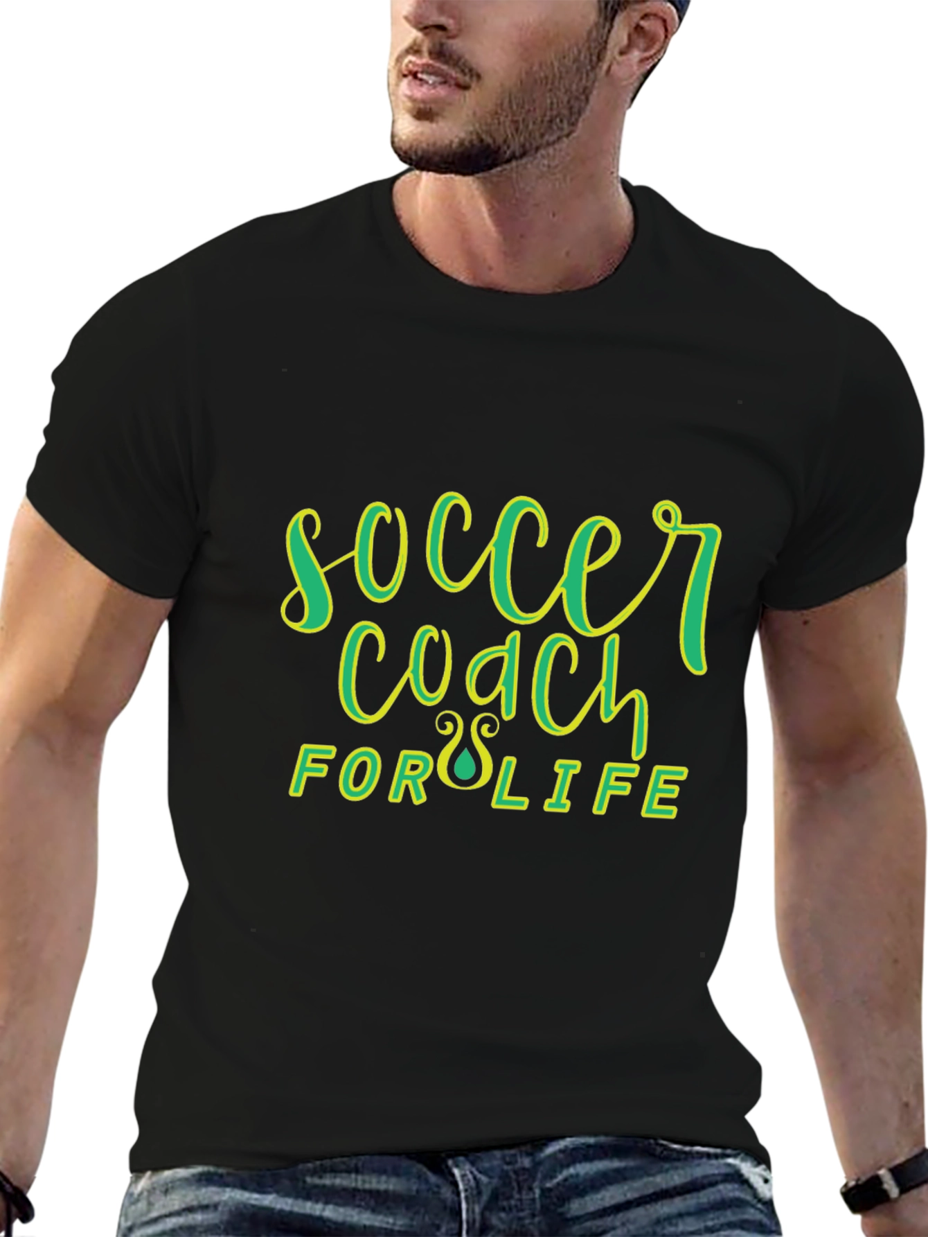 Soccer Coach for Life Black T-Shirt