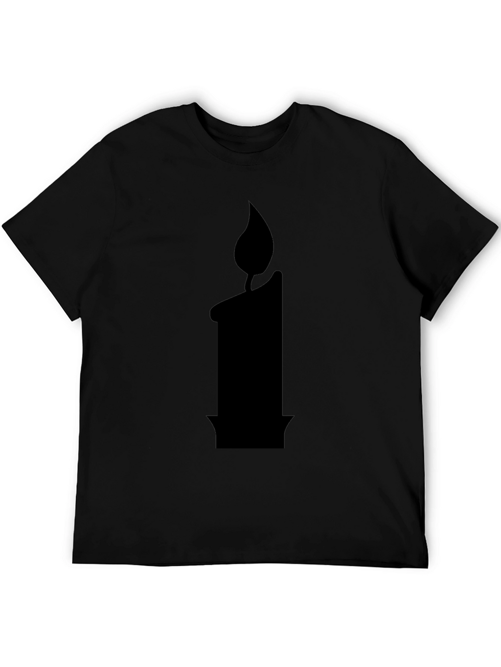 Mens Black Candle Silhouette Graphic Tee