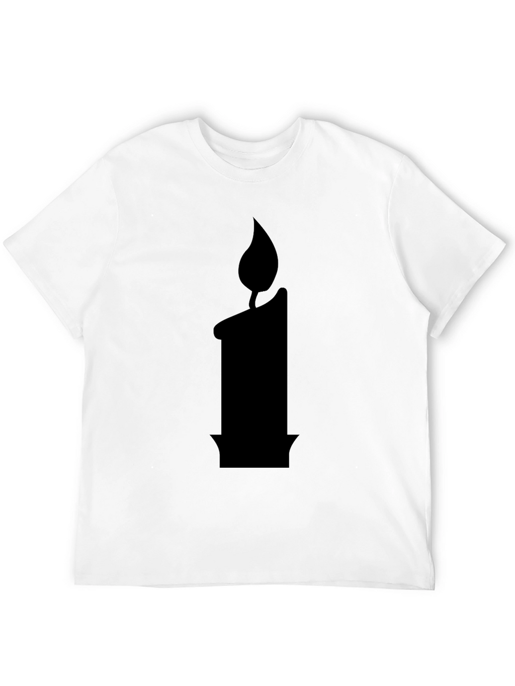 Mens Black Candle Silhouette Graphic Tee
