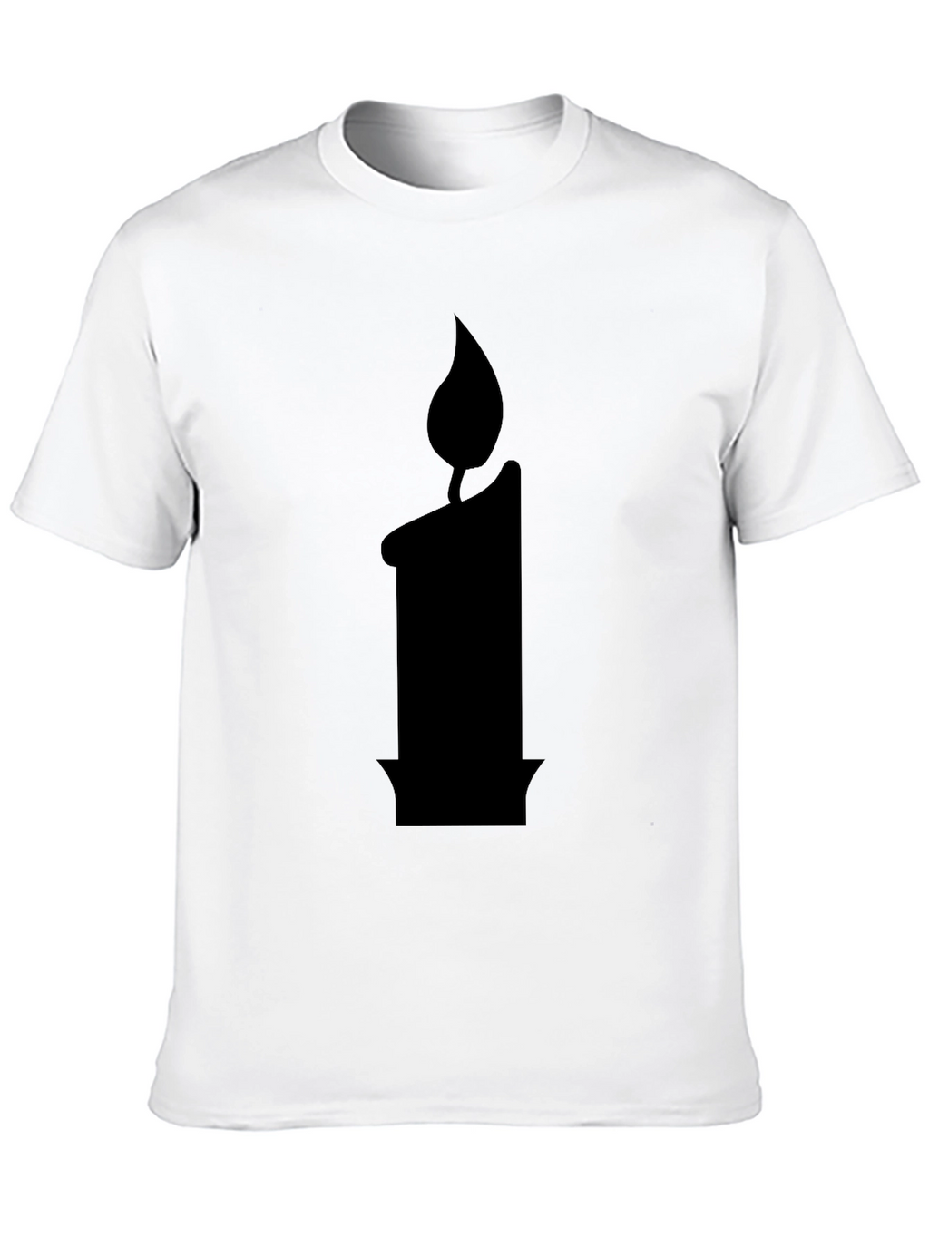 Mens Black Candle Silhouette Graphic Tee
