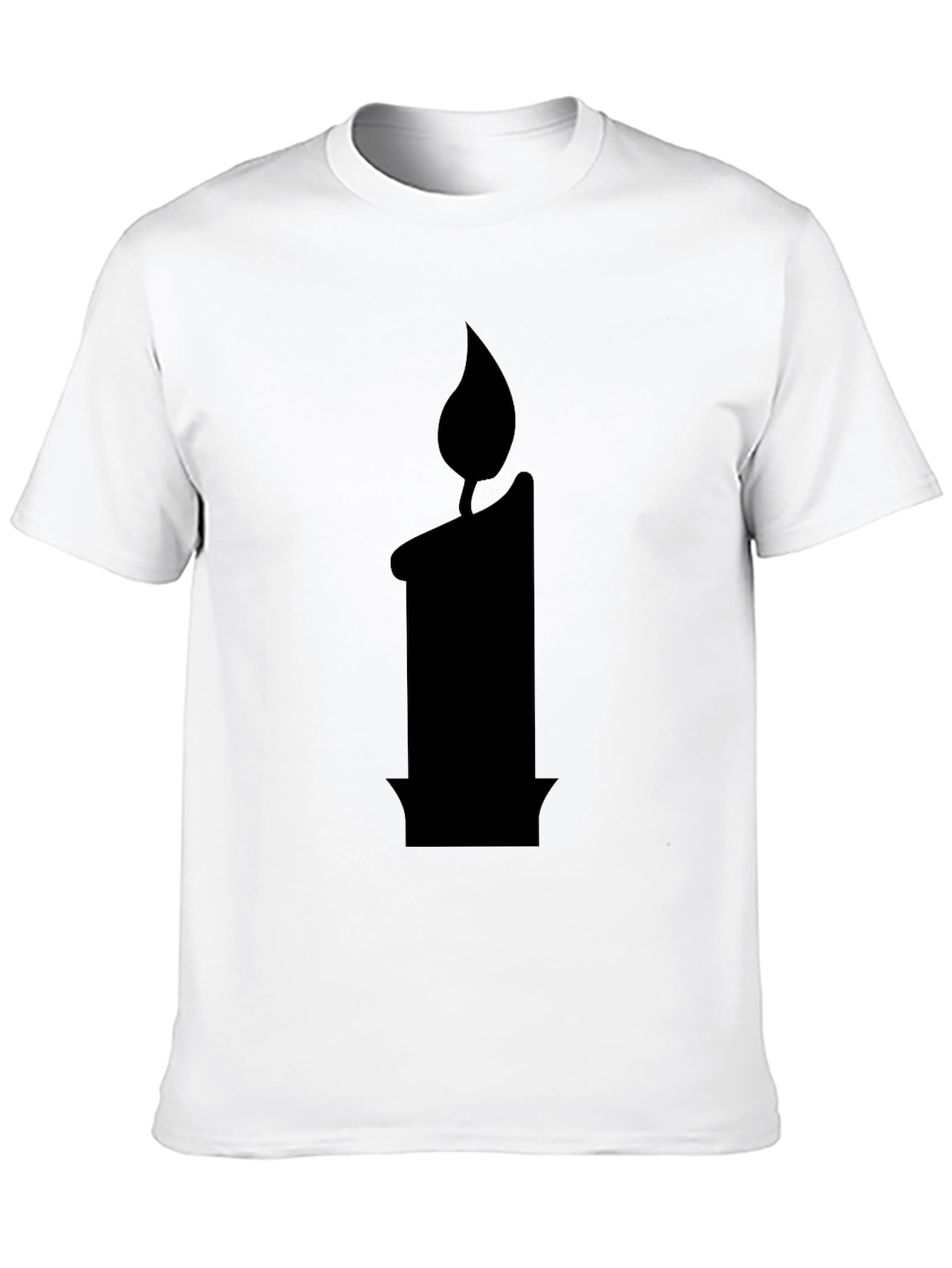 Mens Black Candle Silhouette Graphic Tee