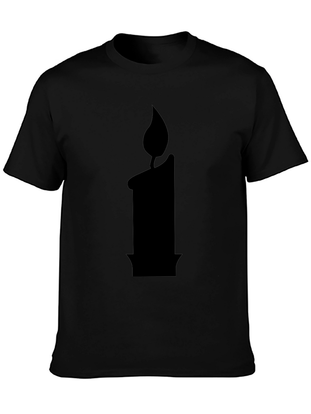 Mens Black Candle Silhouette Graphic Tee