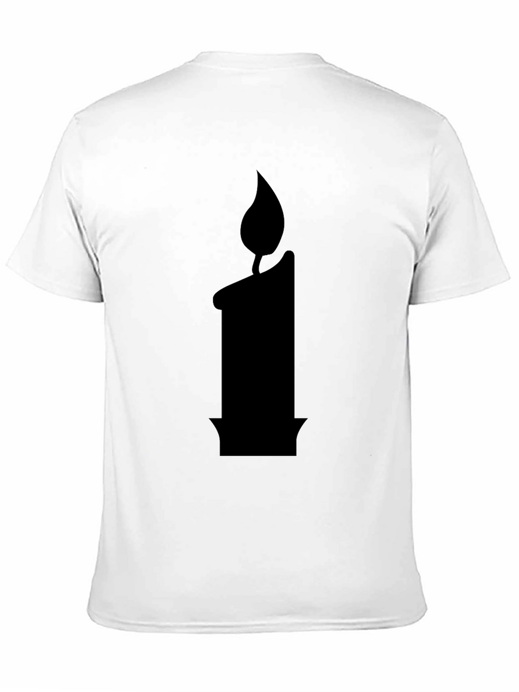 Mens Black Candle Silhouette Graphic Tee