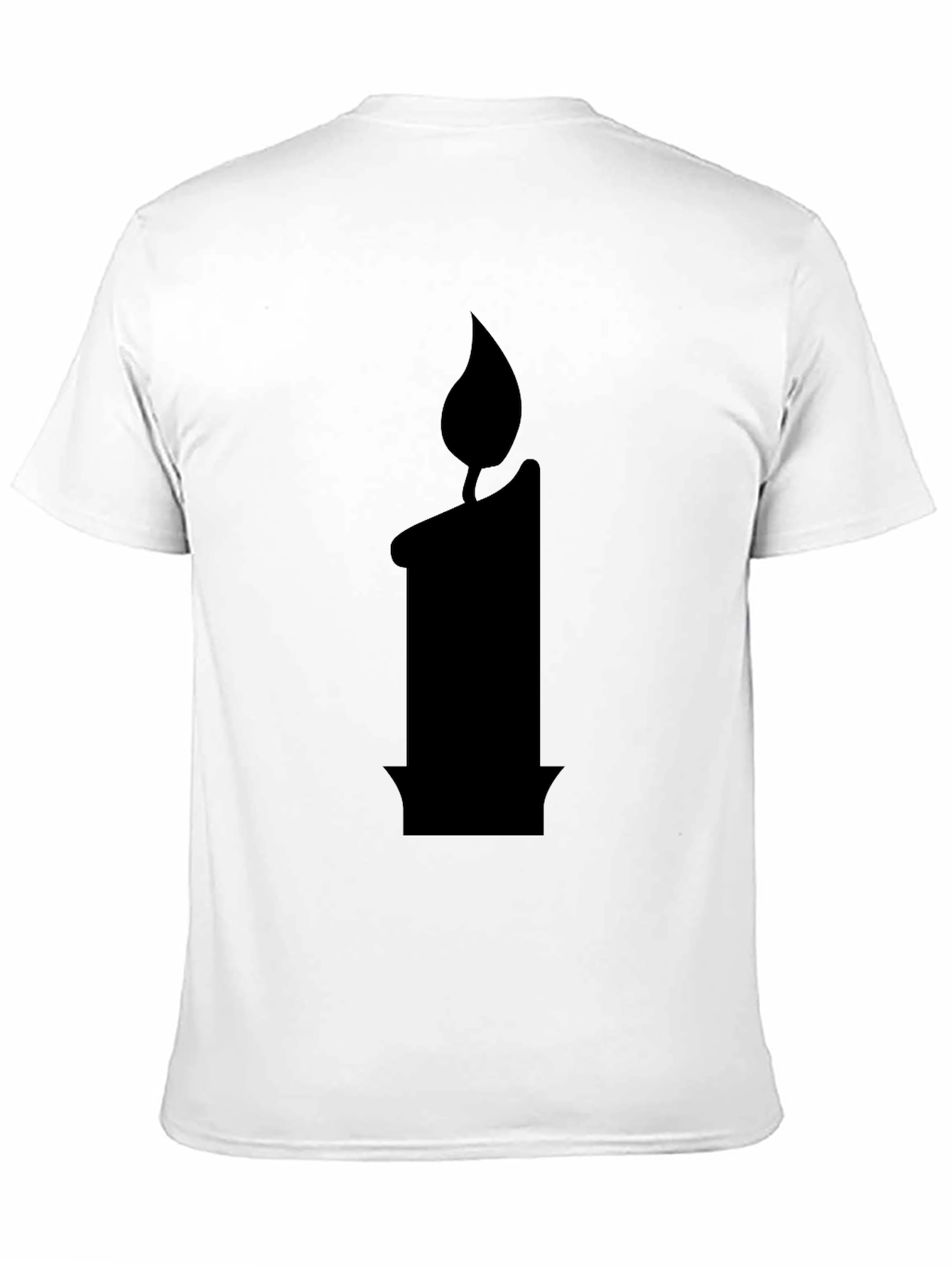 Mens Black Candle Silhouette Graphic Tee