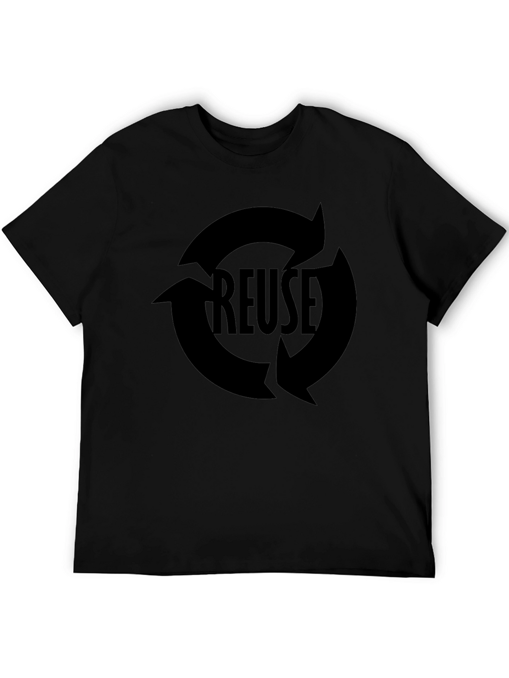 Mens Black REUSE Graphic T-Shirt