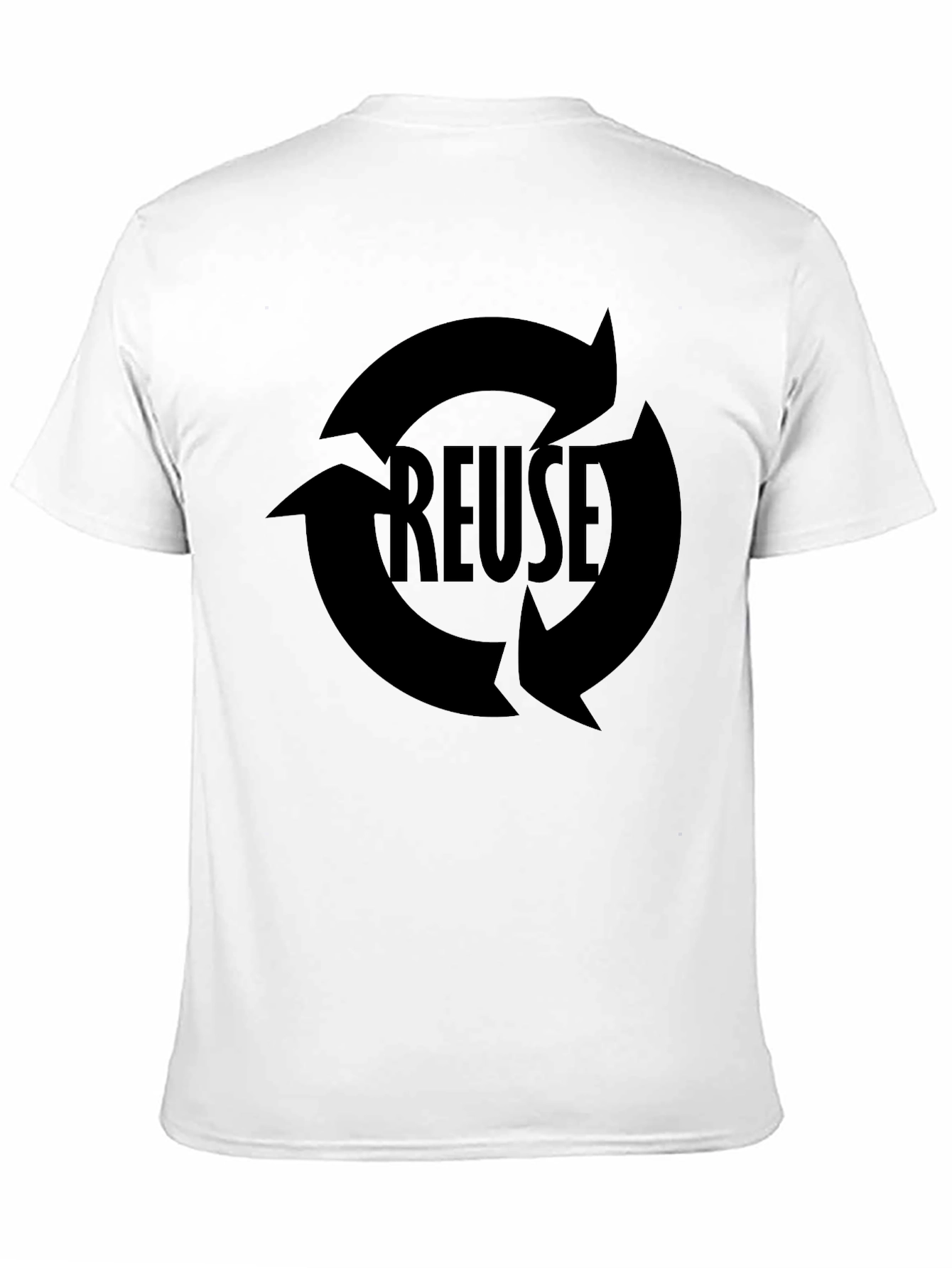Mens Black REUSE Graphic T-Shirt