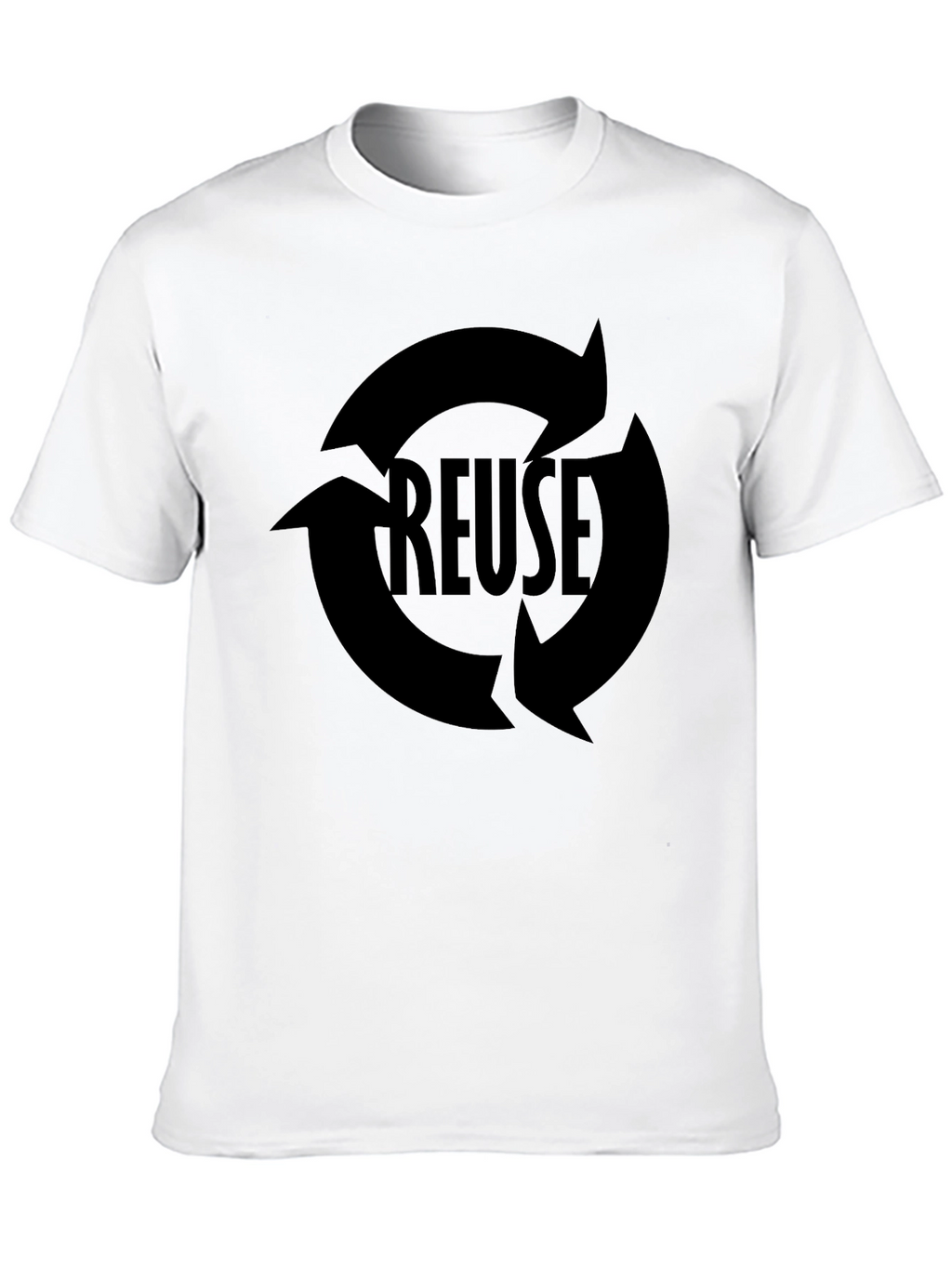 Mens Black REUSE Graphic T-Shirt