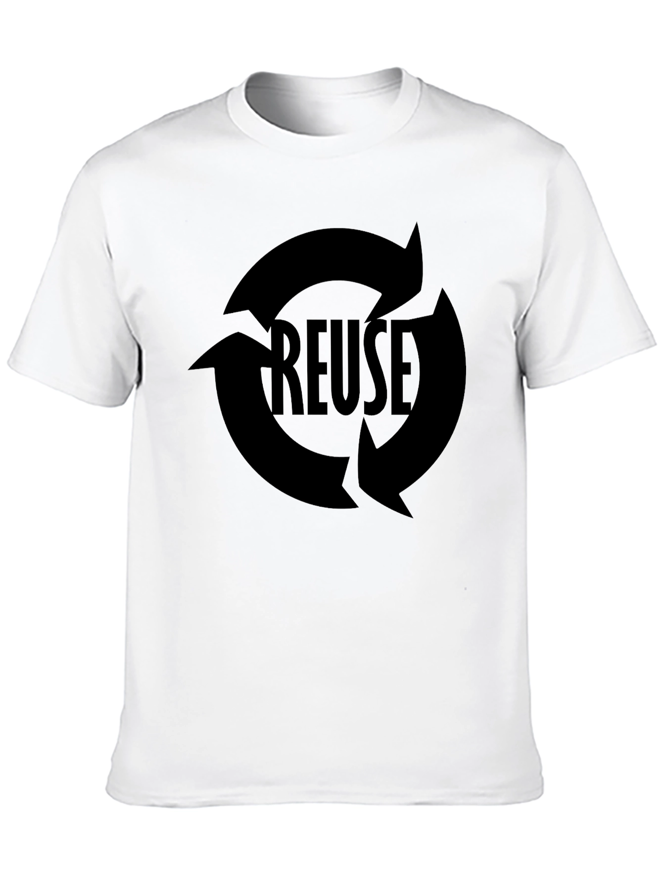 Mens Black REUSE Graphic T-Shirt