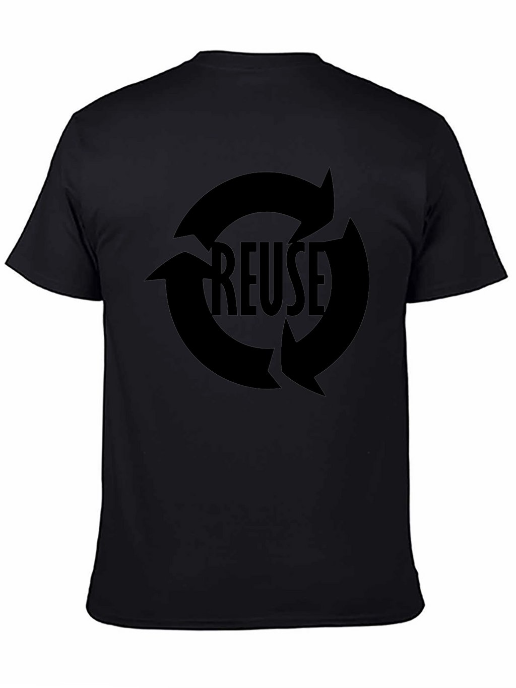 Mens Black REUSE Graphic T-Shirt