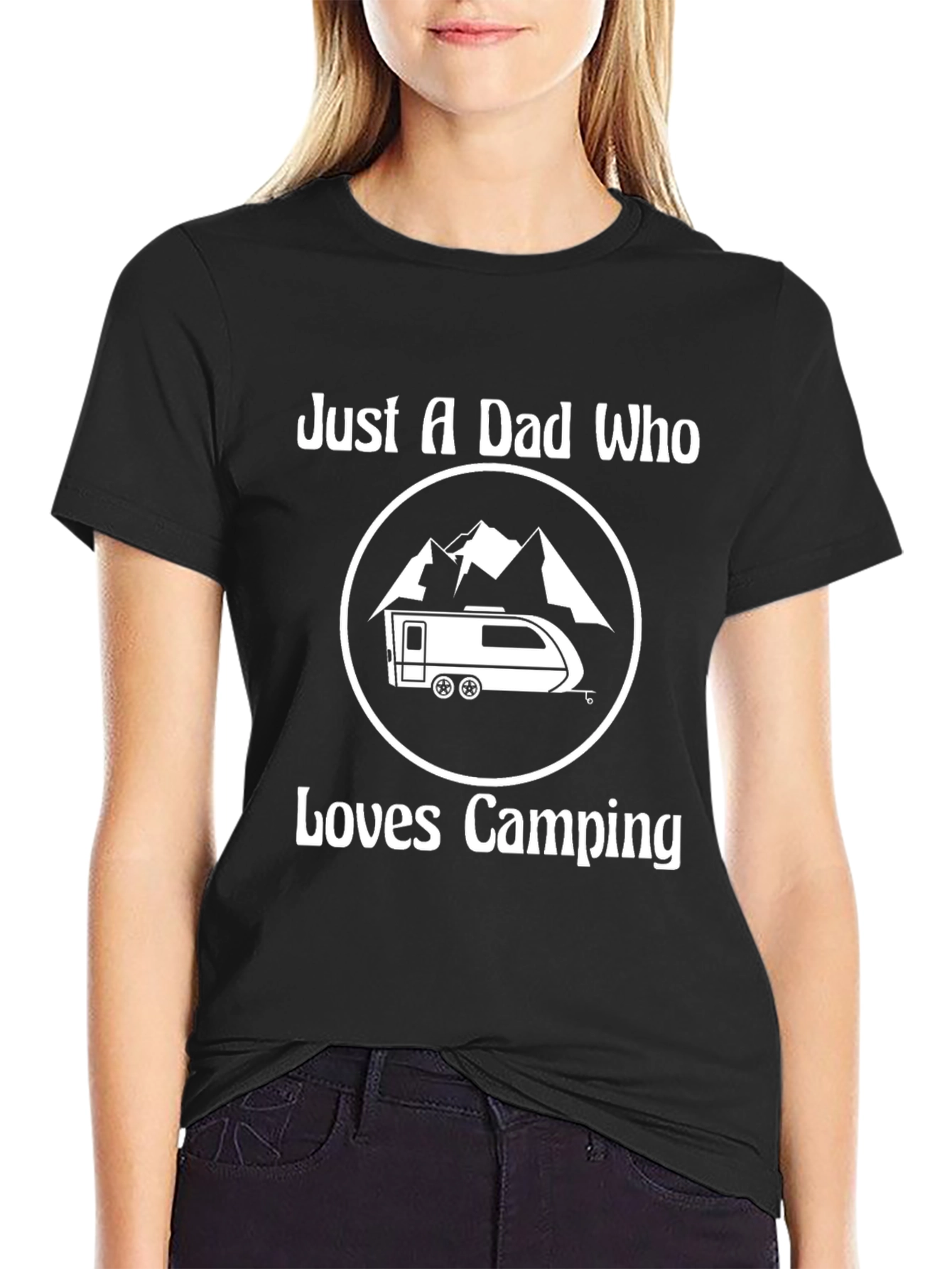 Dad Who Loves Camping T-Shirt - Outdoor Adventure Apparel