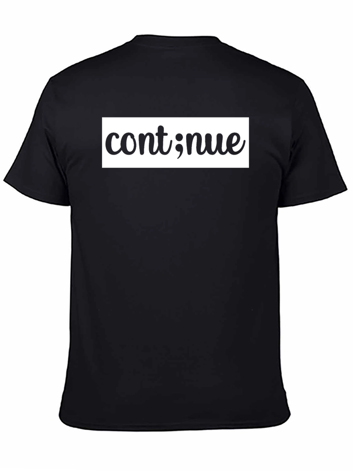 Continue Black Graphic Tee