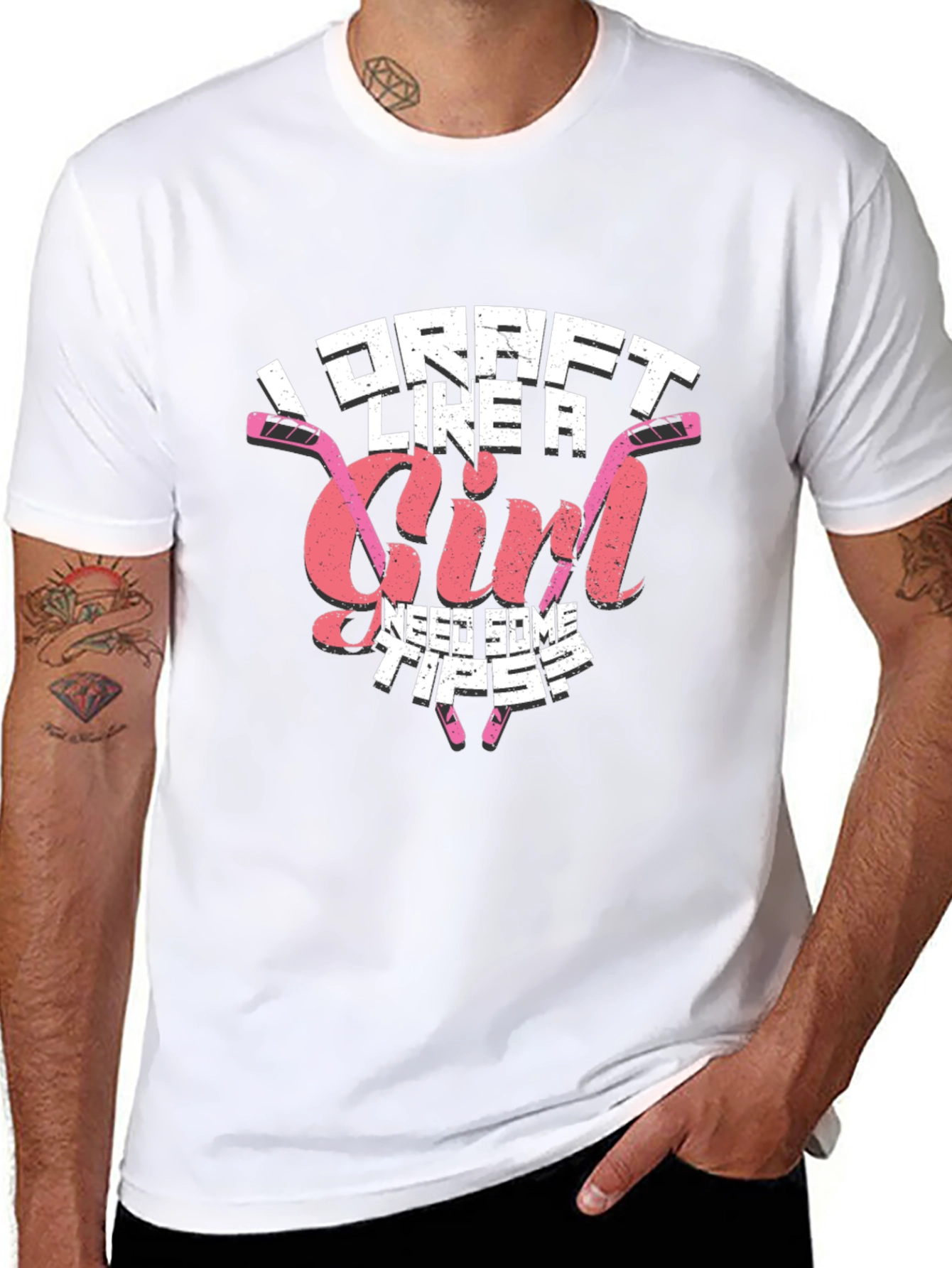 I Draft Like A Girl Hockey T-Shirt