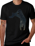 Galaxy Handstand Black T-Shirt