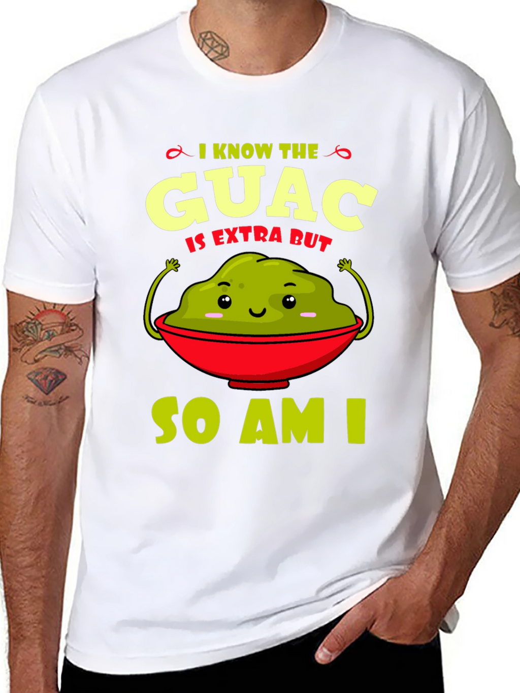Guac Is Extra Graphic Tee - Funny Avocado T-Shirt
