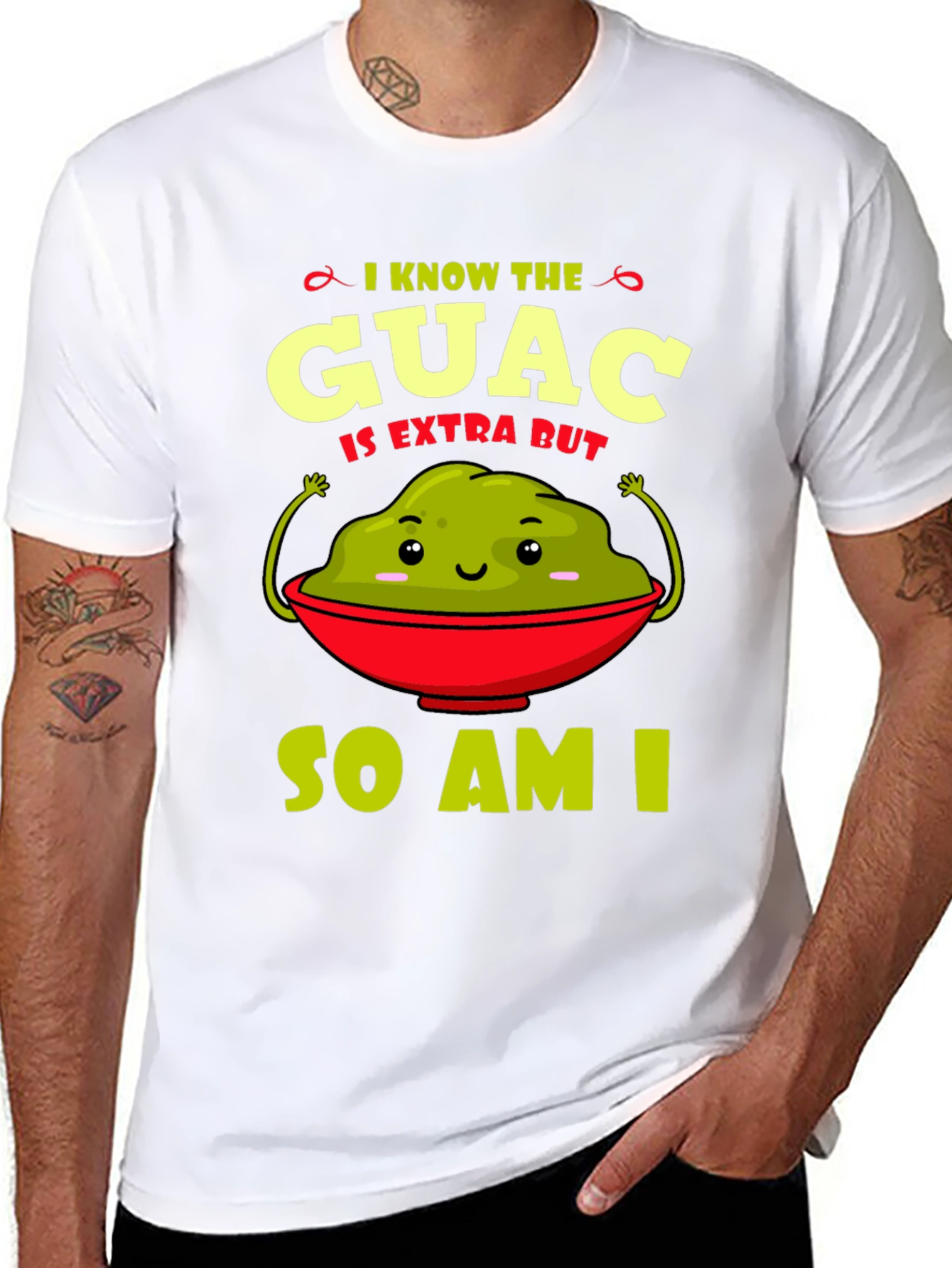 Guac Is Extra Graphic Tee - Funny Avocado T-Shirt
