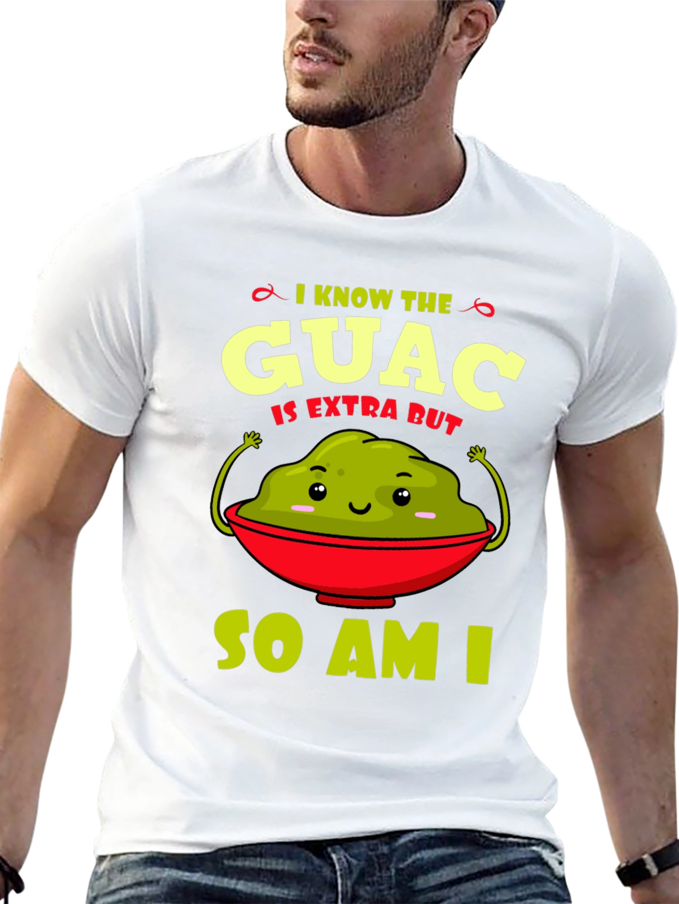 Guac Is Extra Graphic Tee - Funny Avocado T-Shirt