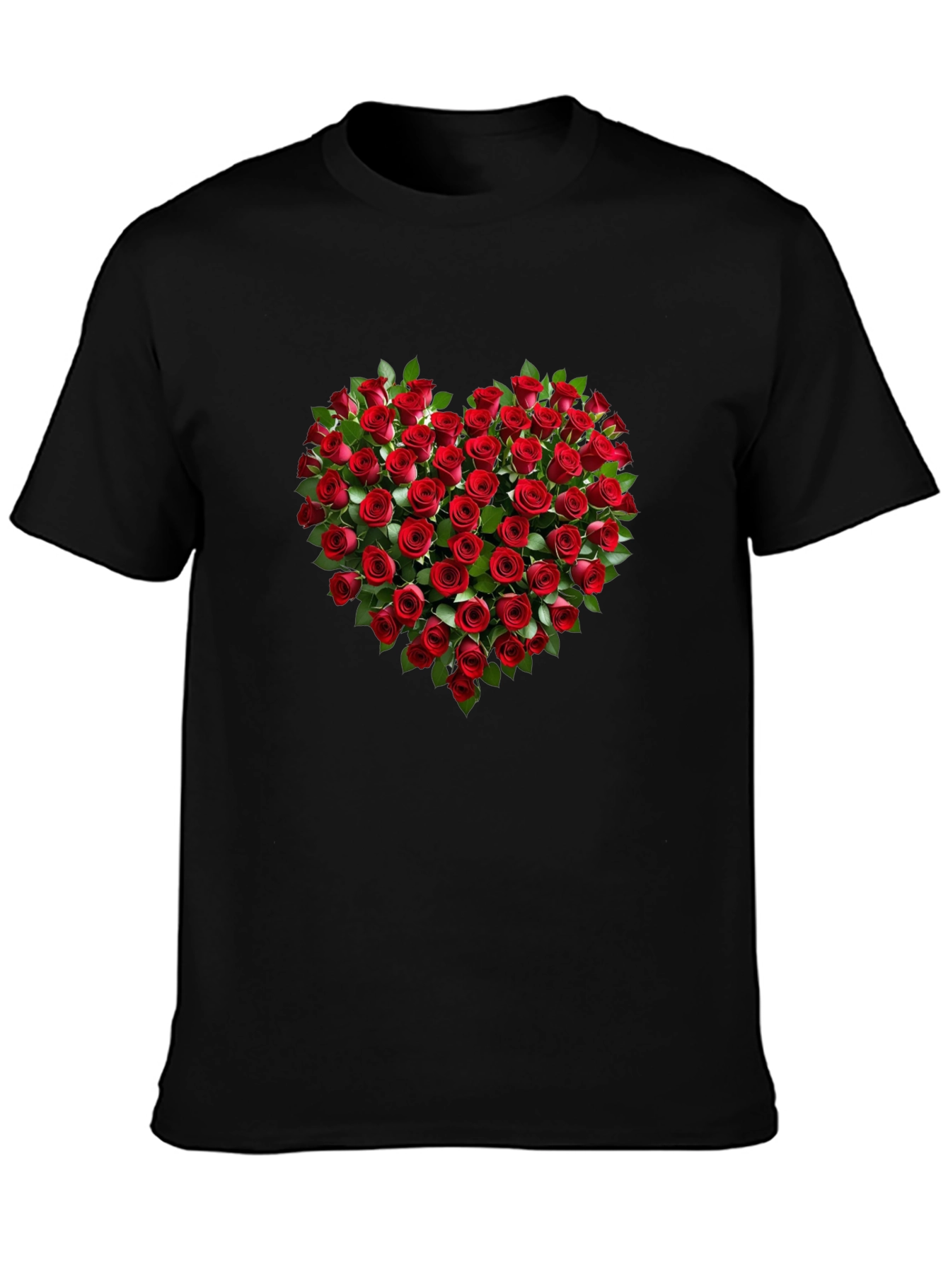 Romantic Rose Heart Graphic T-Shirt - Soft Cotton Tee