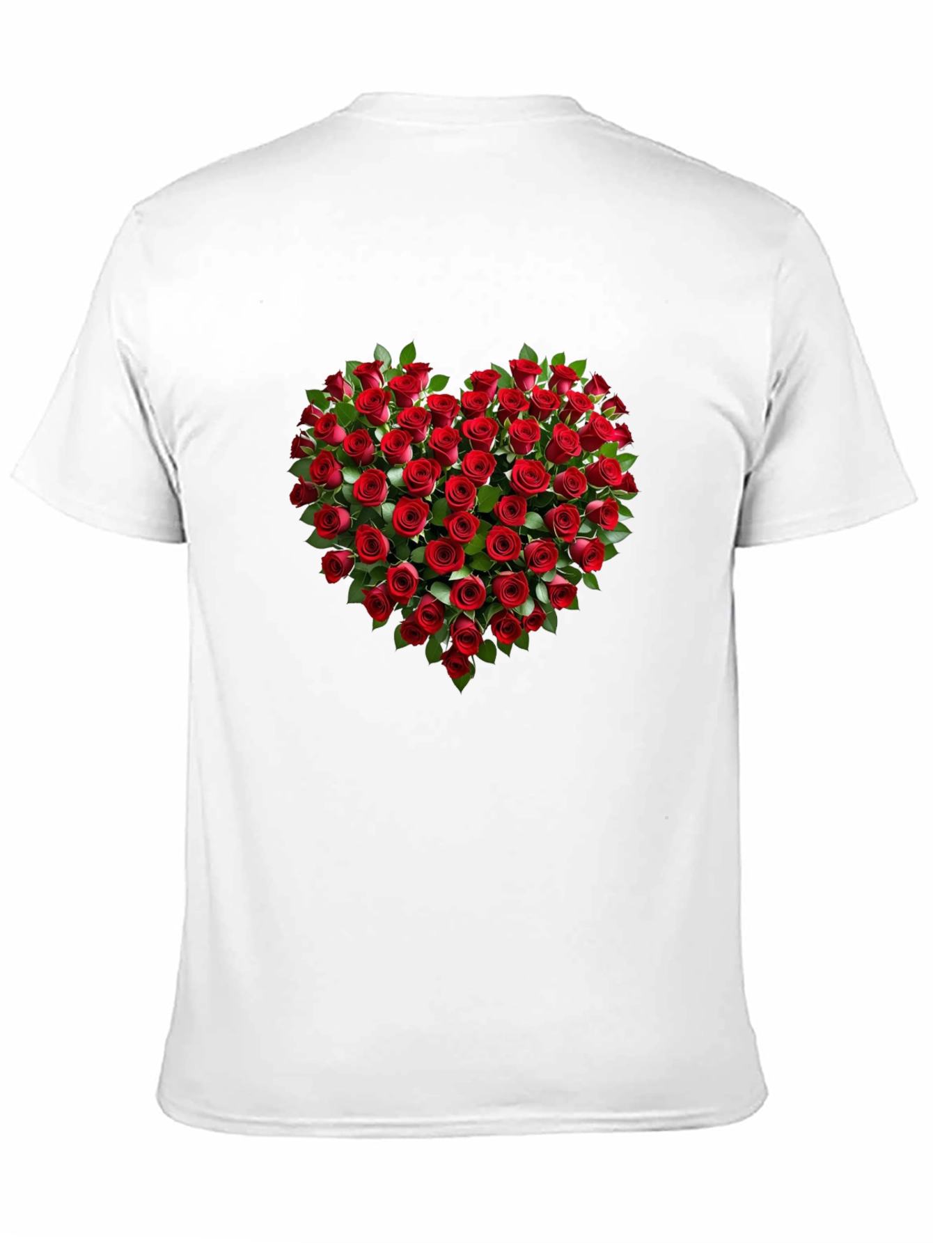 Romantic Rose Heart Graphic T-Shirt - Soft Cotton Tee