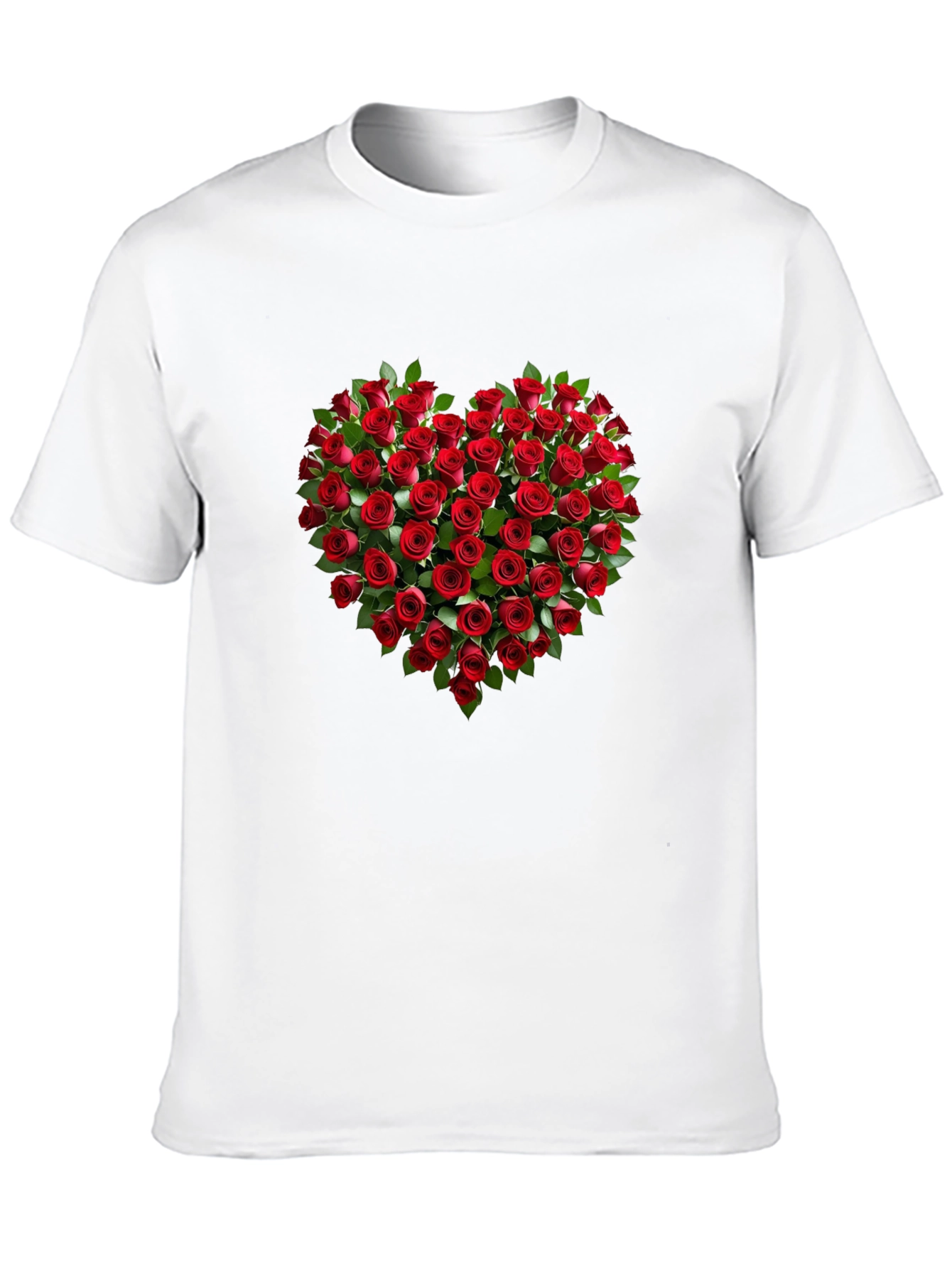 Romantic Rose Heart Graphic T-Shirt - Soft Cotton Tee
