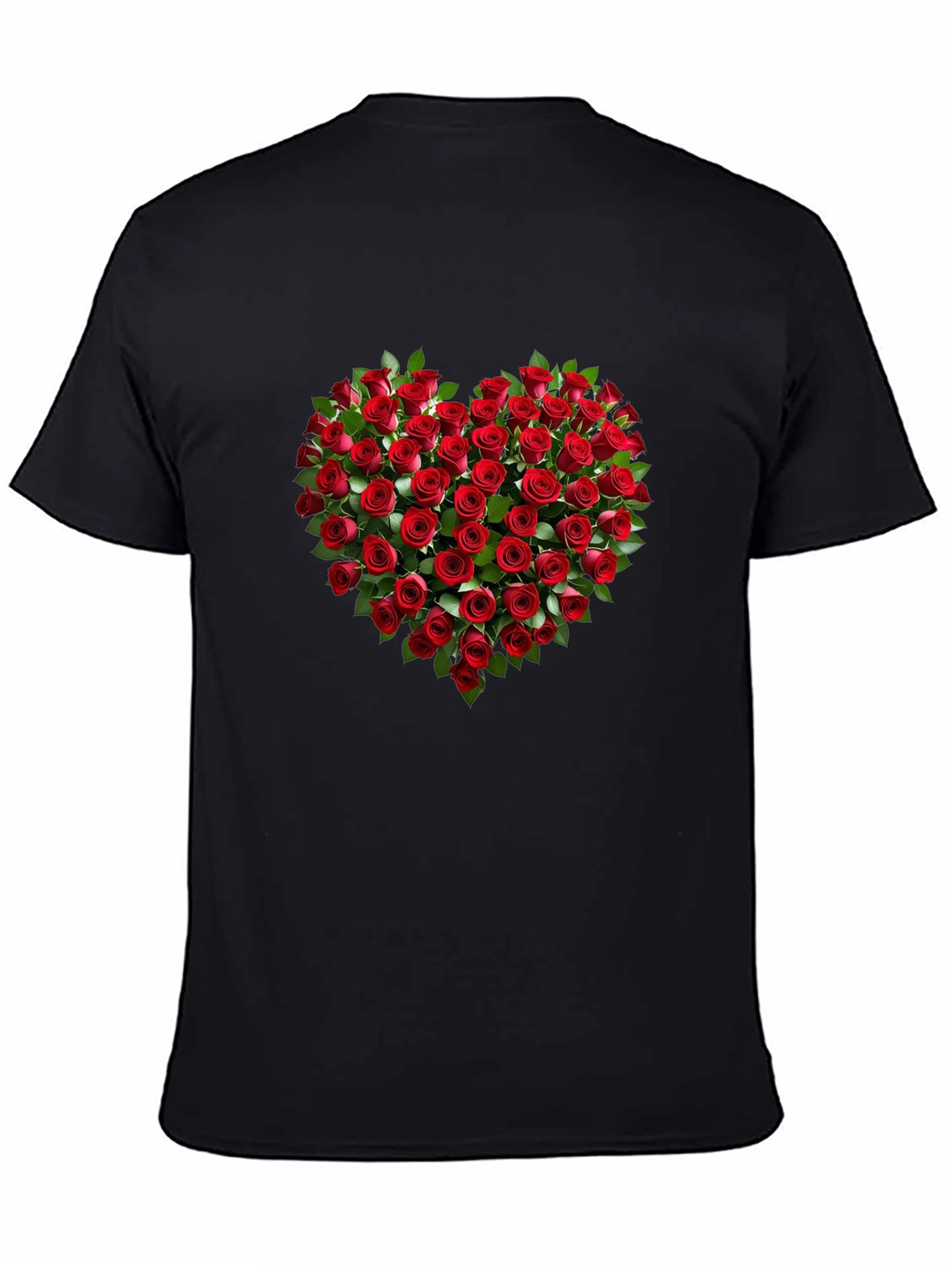 Romantic Rose Heart Graphic T-Shirt - Soft Cotton Tee