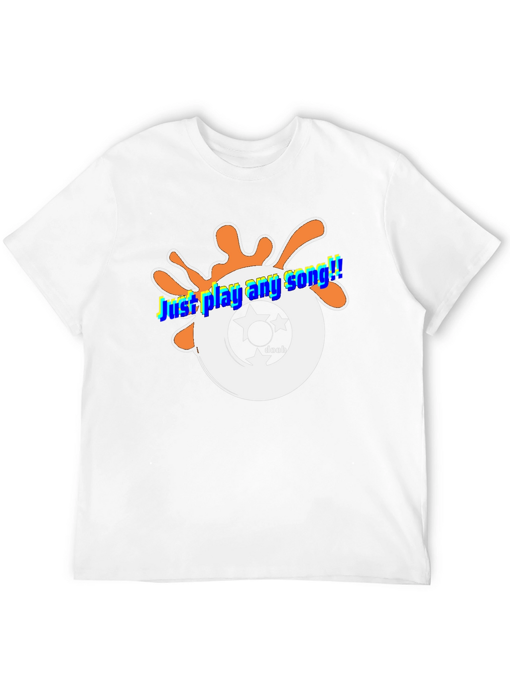 Just Play Any Song Black Graphic Tee
