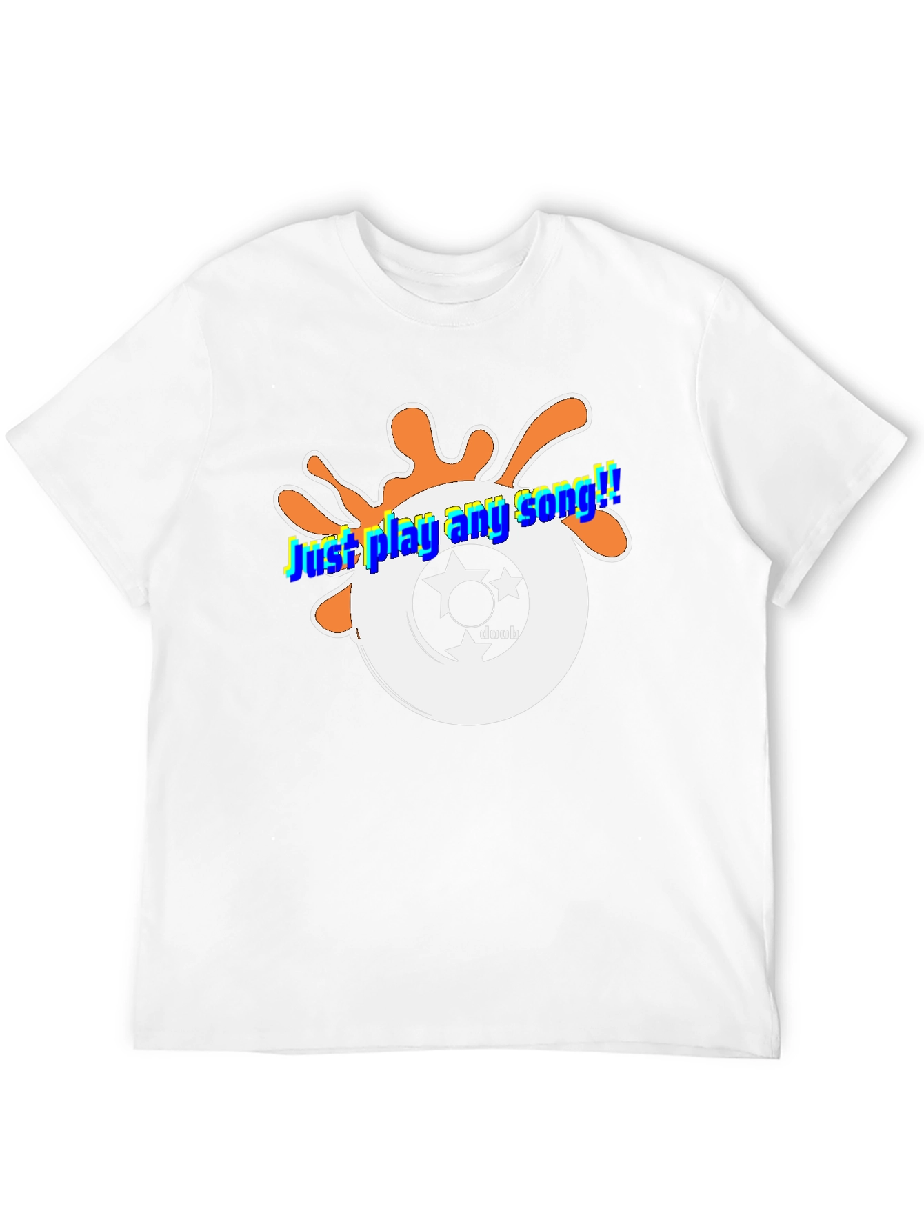 Just Play Any Song Black Graphic Tee