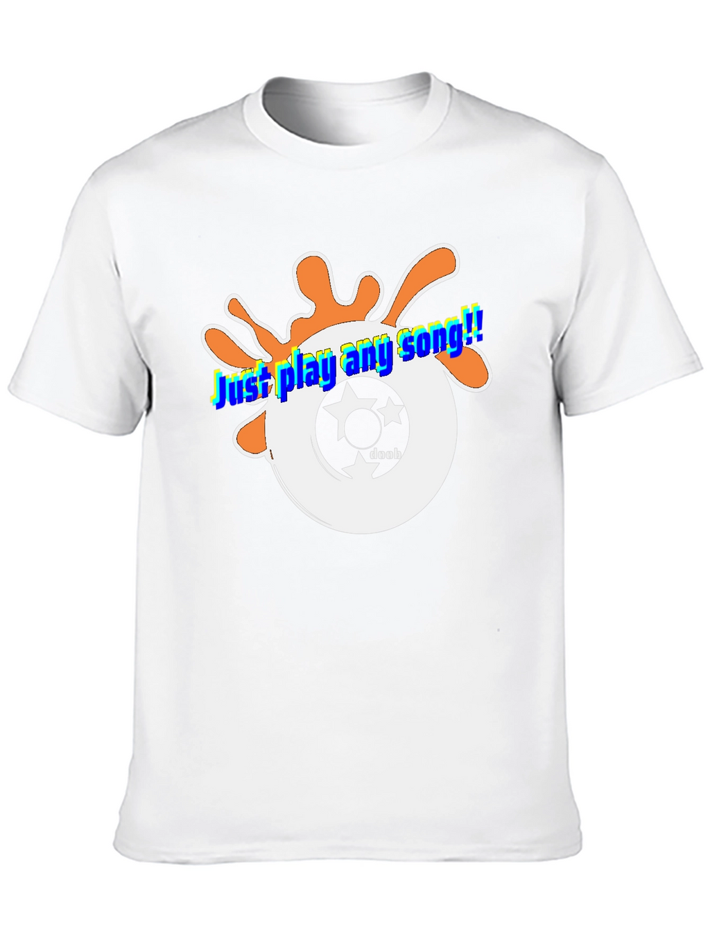 Just Play Any Song Black Graphic Tee