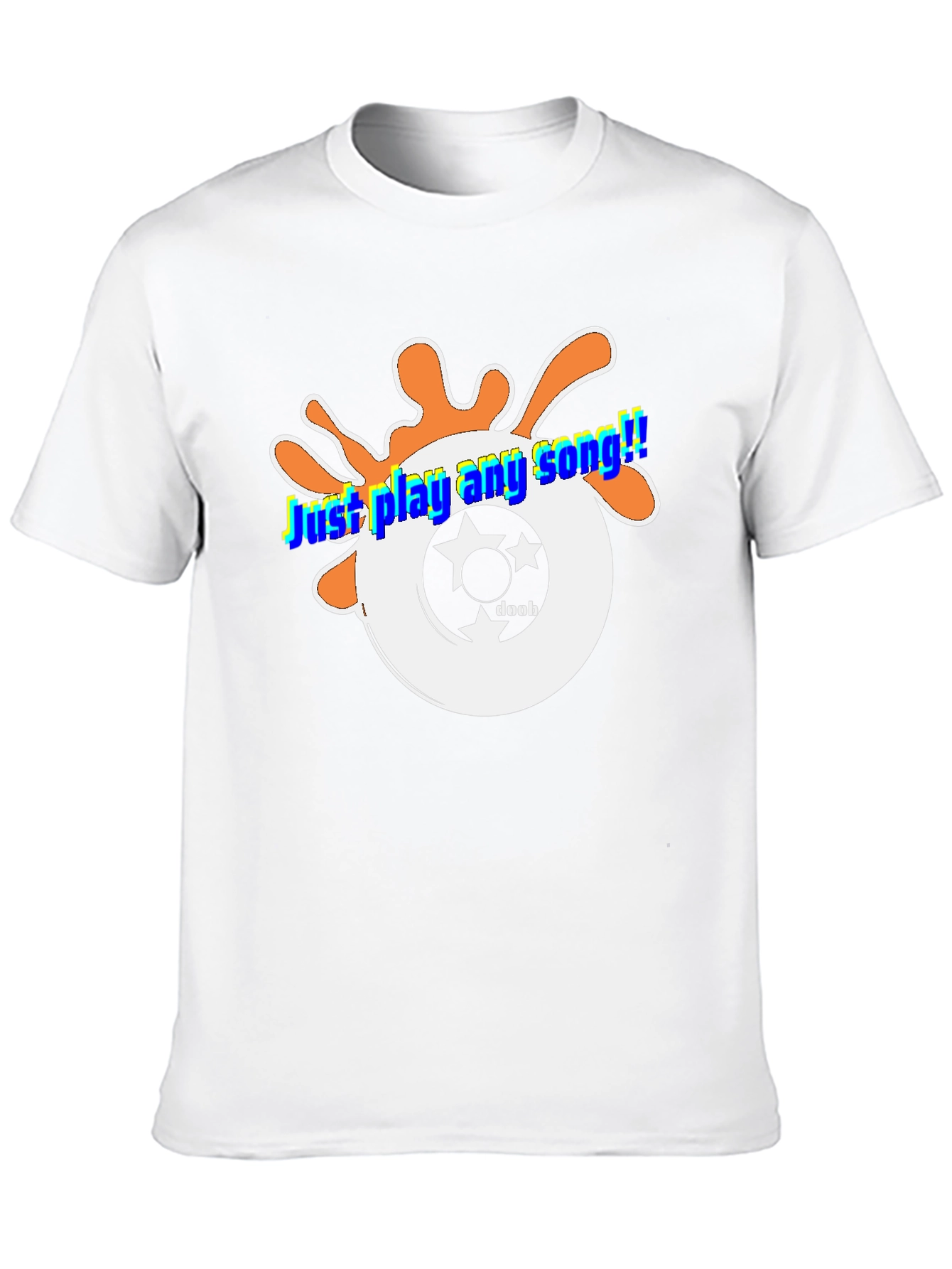 Just Play Any Song Black Graphic Tee