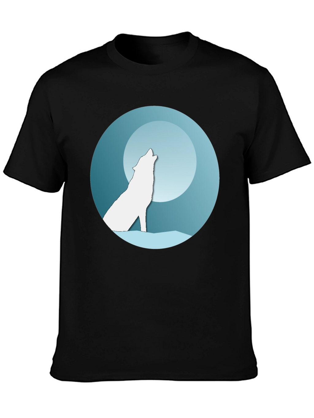 Wolf Moon Graphic Tee - Black T-Shirt