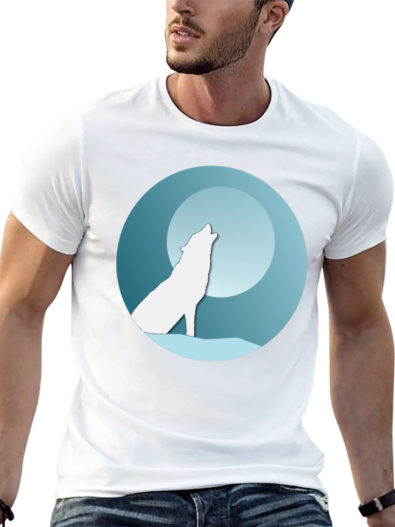 Wolf Moon Graphic Tee - Black T-Shirt