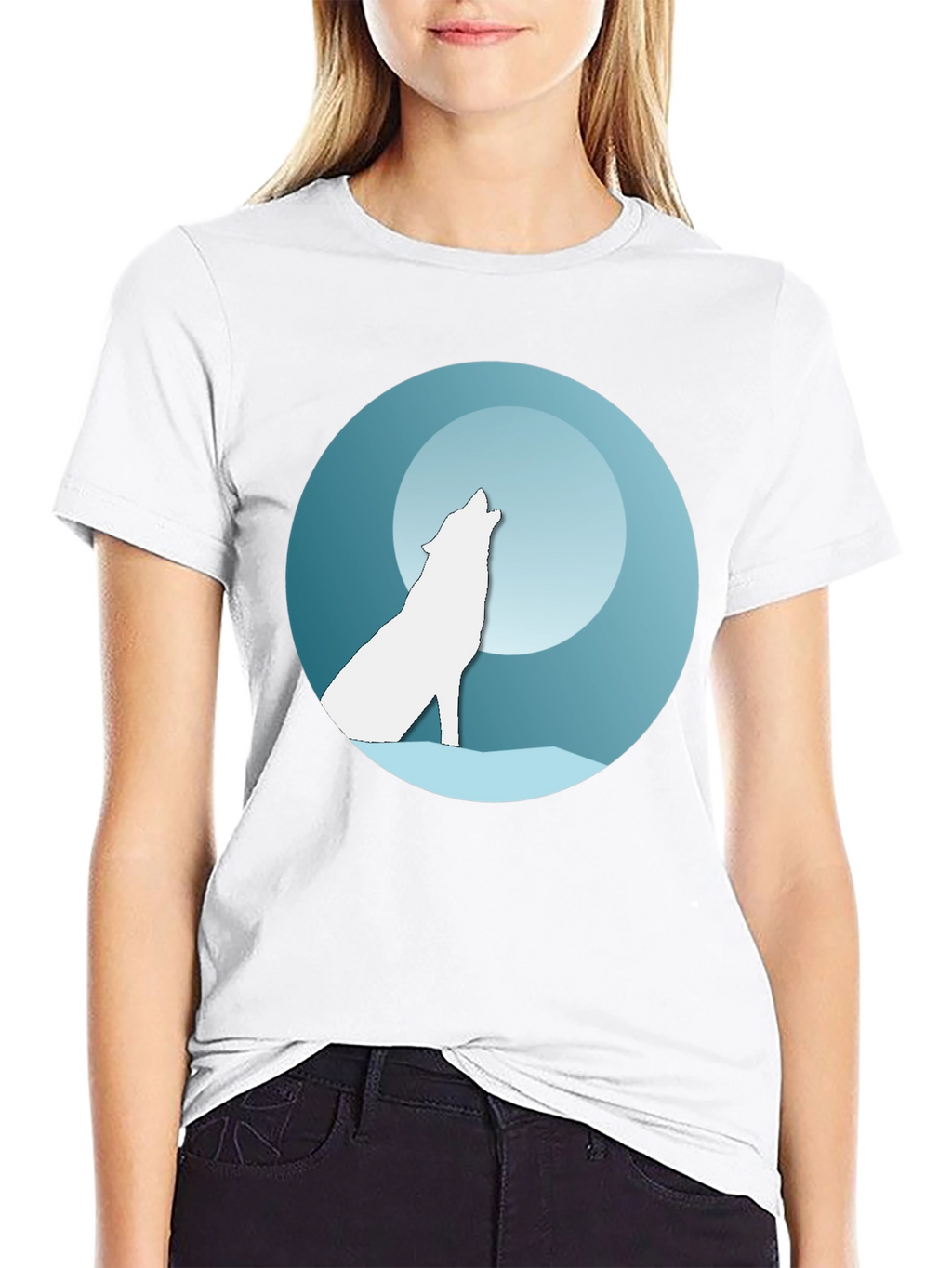 Wolf Moon Graphic Tee - Black T-Shirt