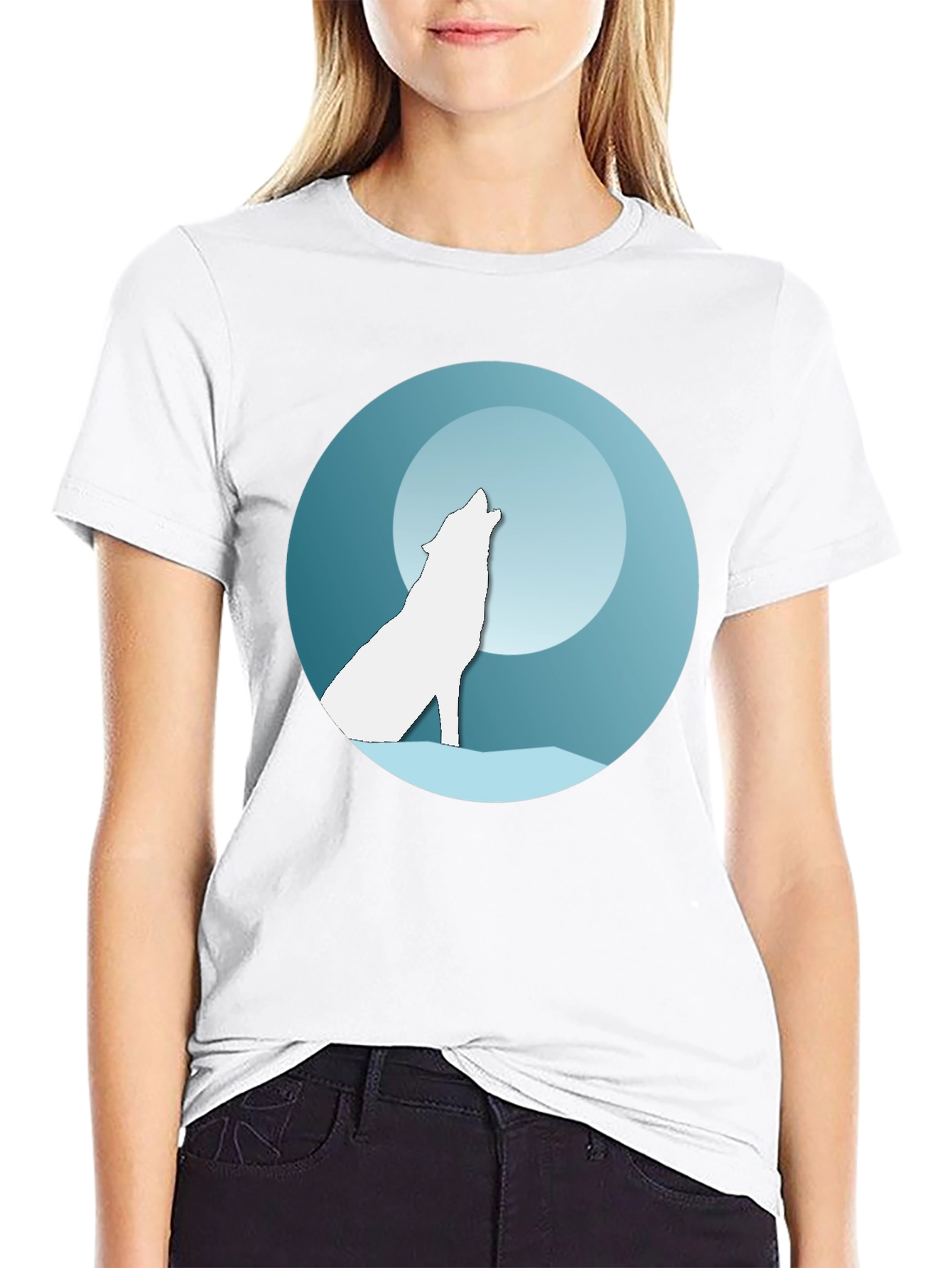 Wolf Moon Graphic Tee - Black T-Shirt