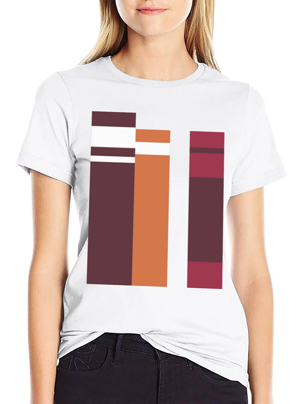 Abstract Block Graphic Tee - Casual Style