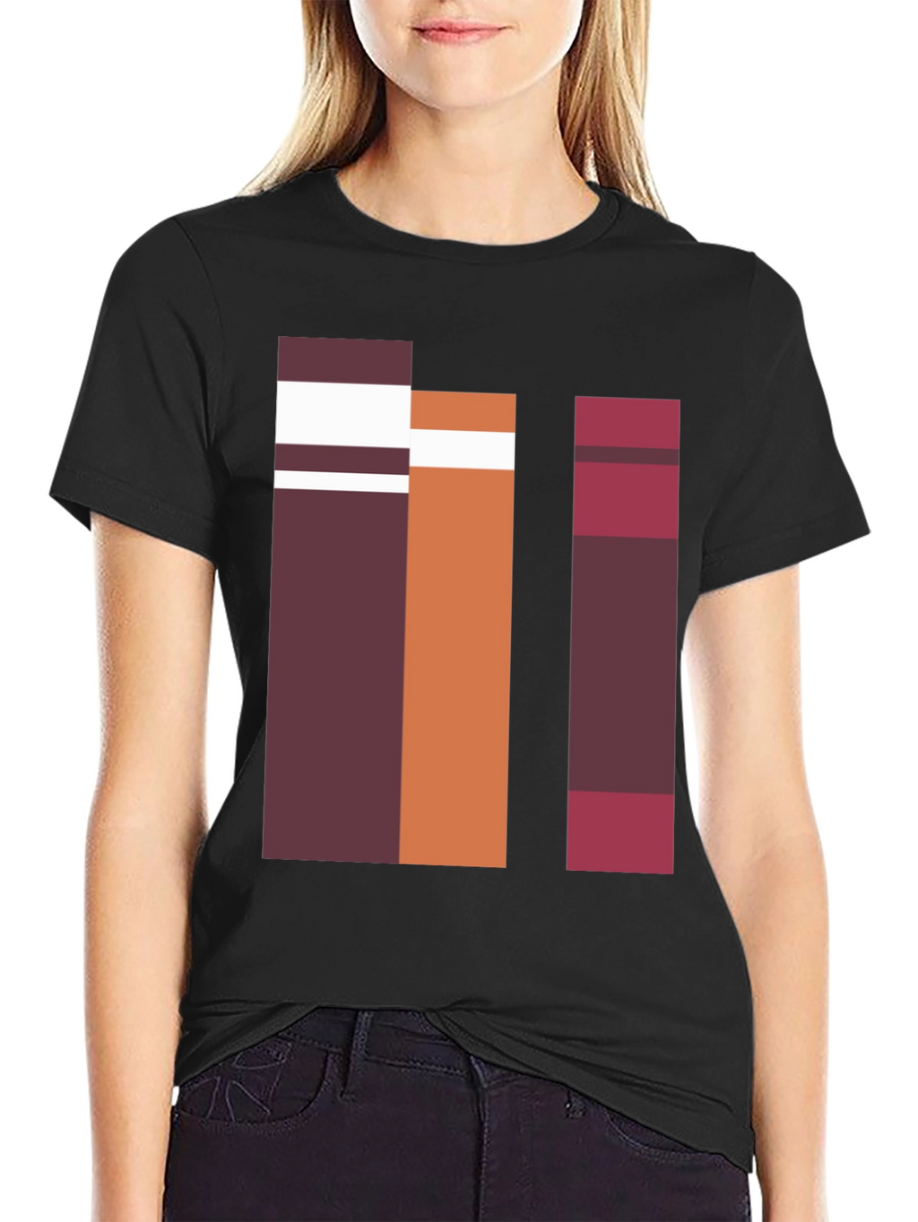 Abstract Block Graphic Tee - Casual Style
