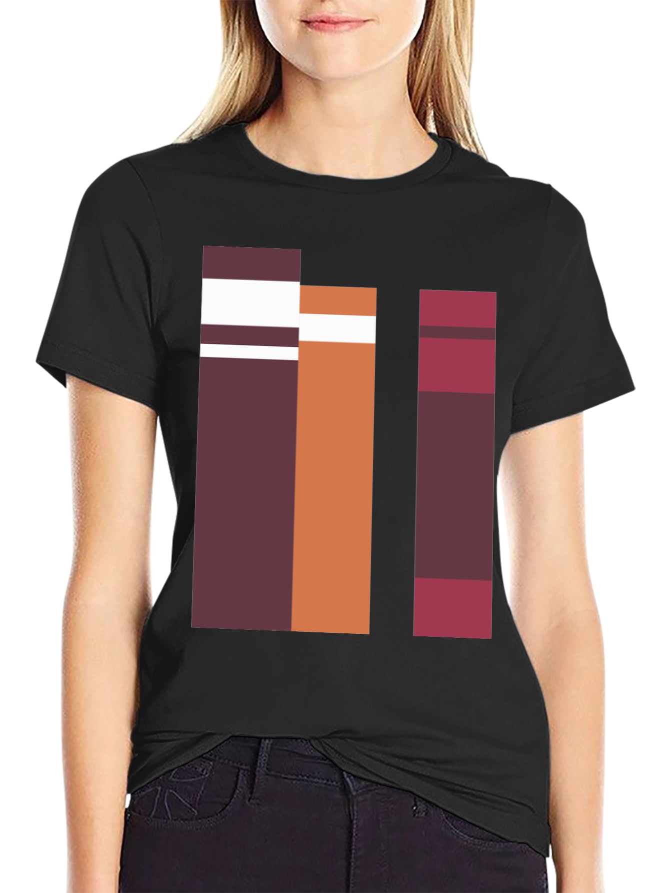 Abstract Block Graphic Tee - Casual Style