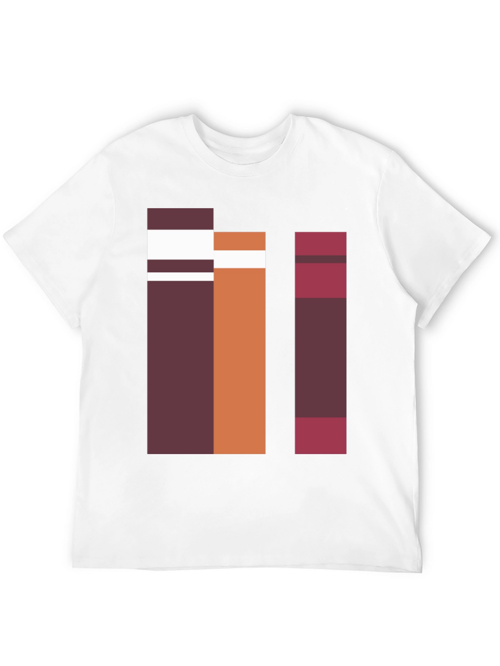Abstract Block Graphic Tee - Casual Style